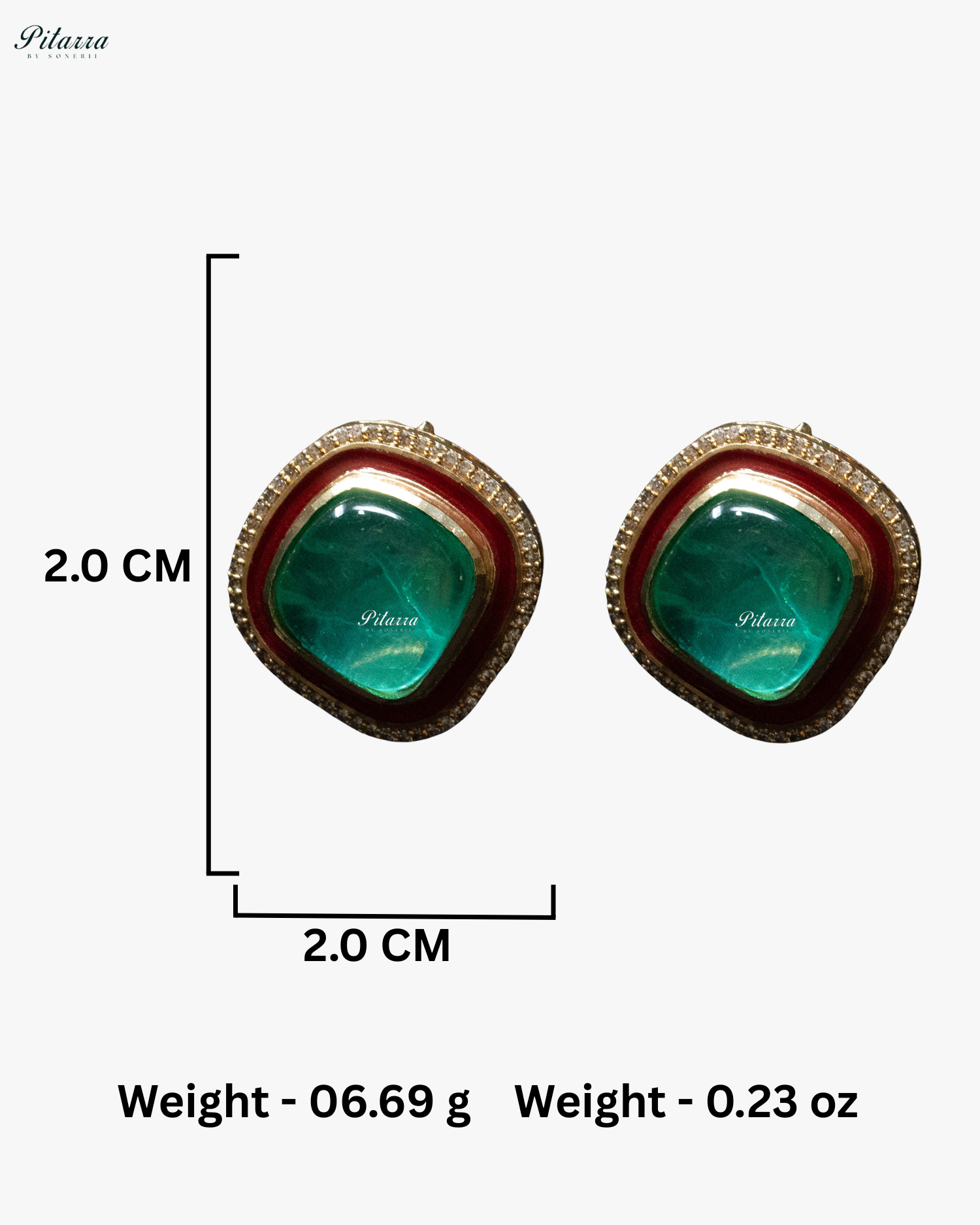 Gold Plated Green Stone Detailing Kundan Necklace Set