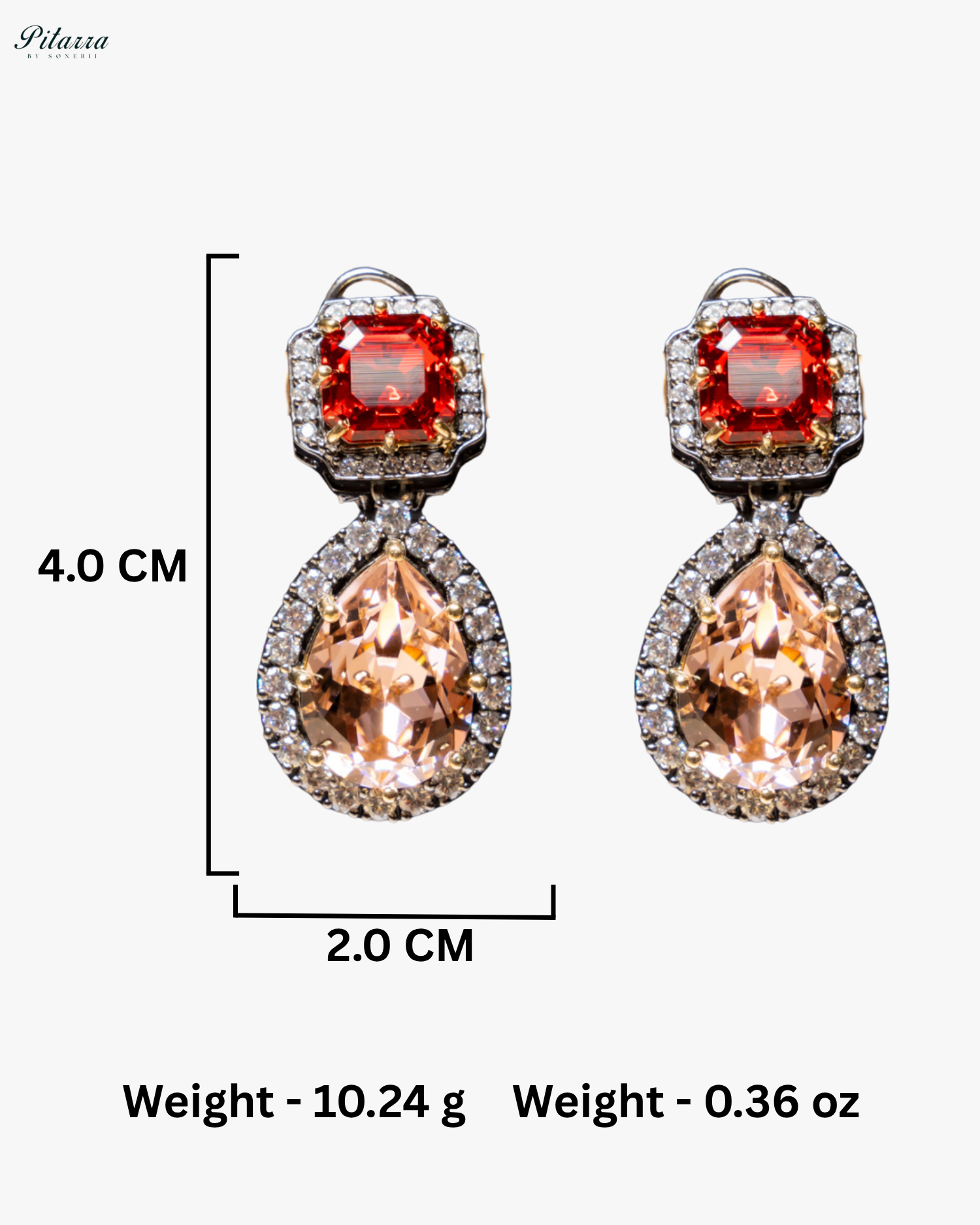 Multicolor Two Layer Silver CZ Victorian black polish Necklace Set