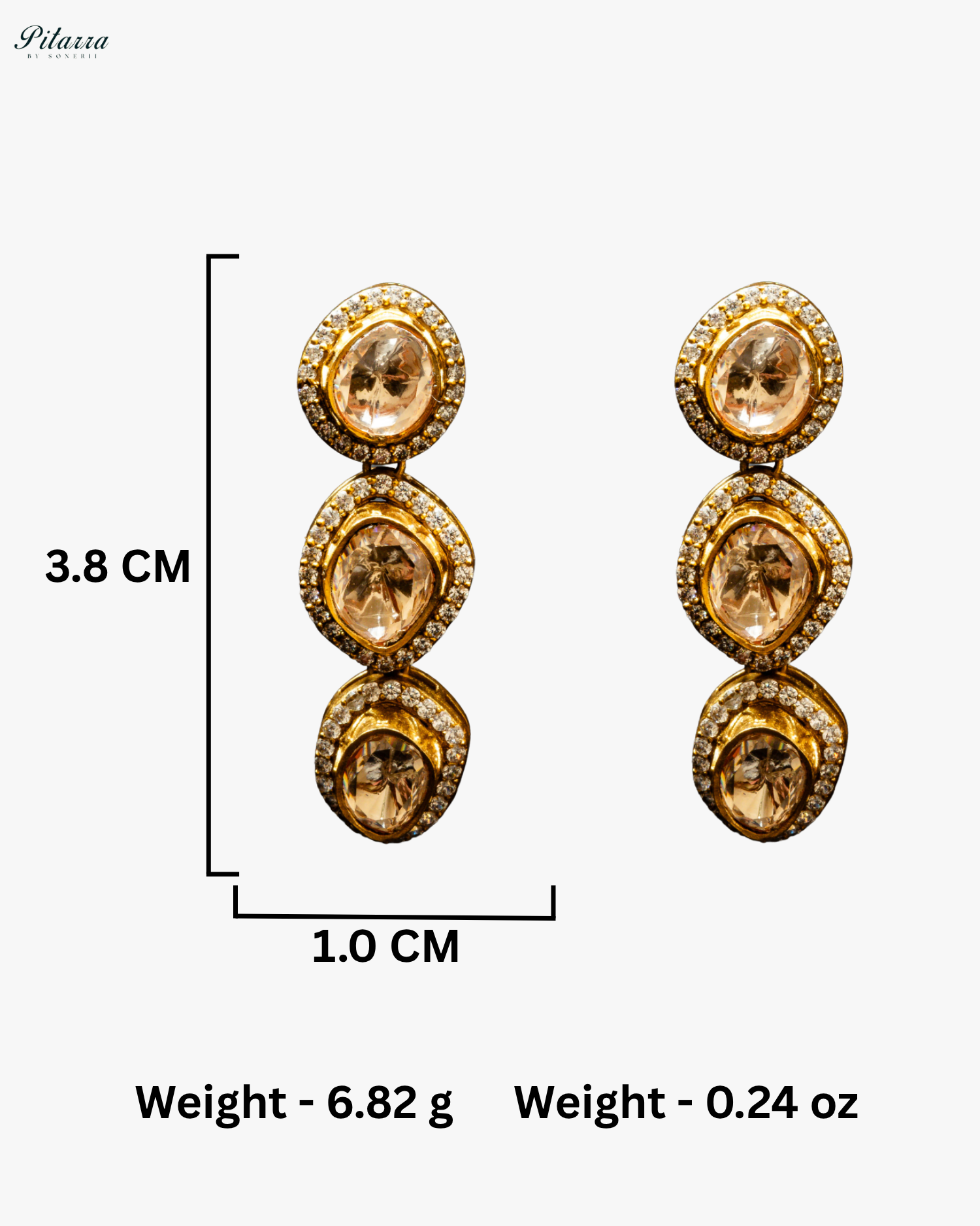 Gold Plated White Stone Kundan Choker Set