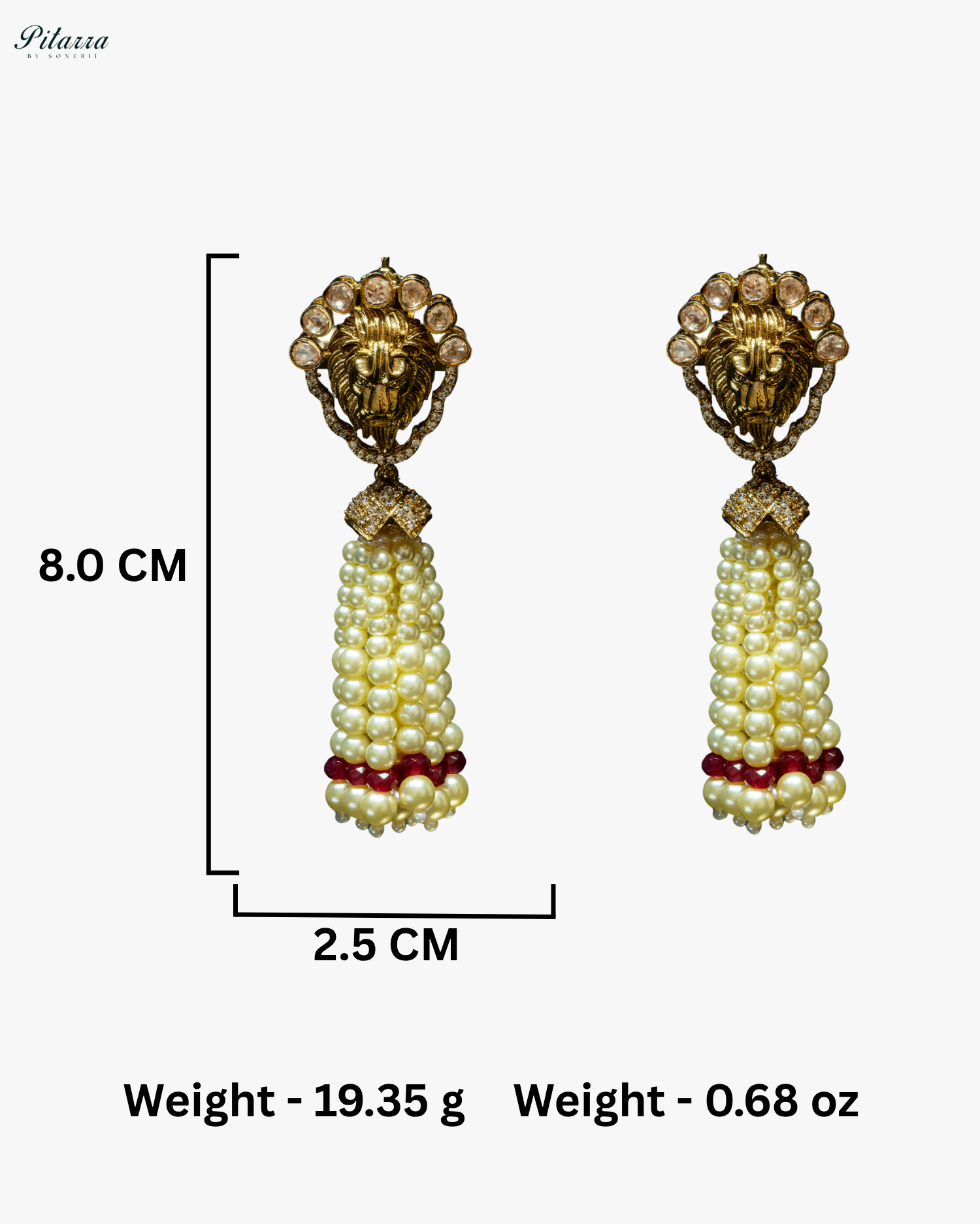 Red Polki Kundan Pendant Necklace Set
