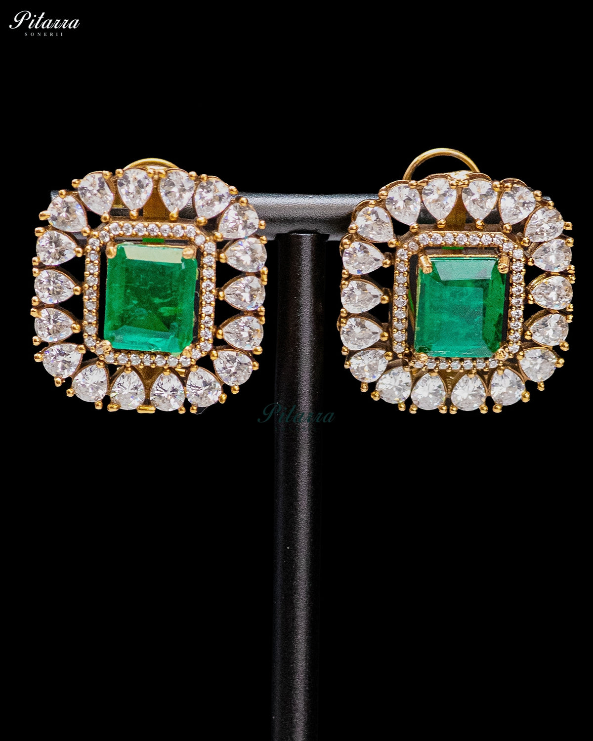 Emerald Green Stone Kundan Choker Set