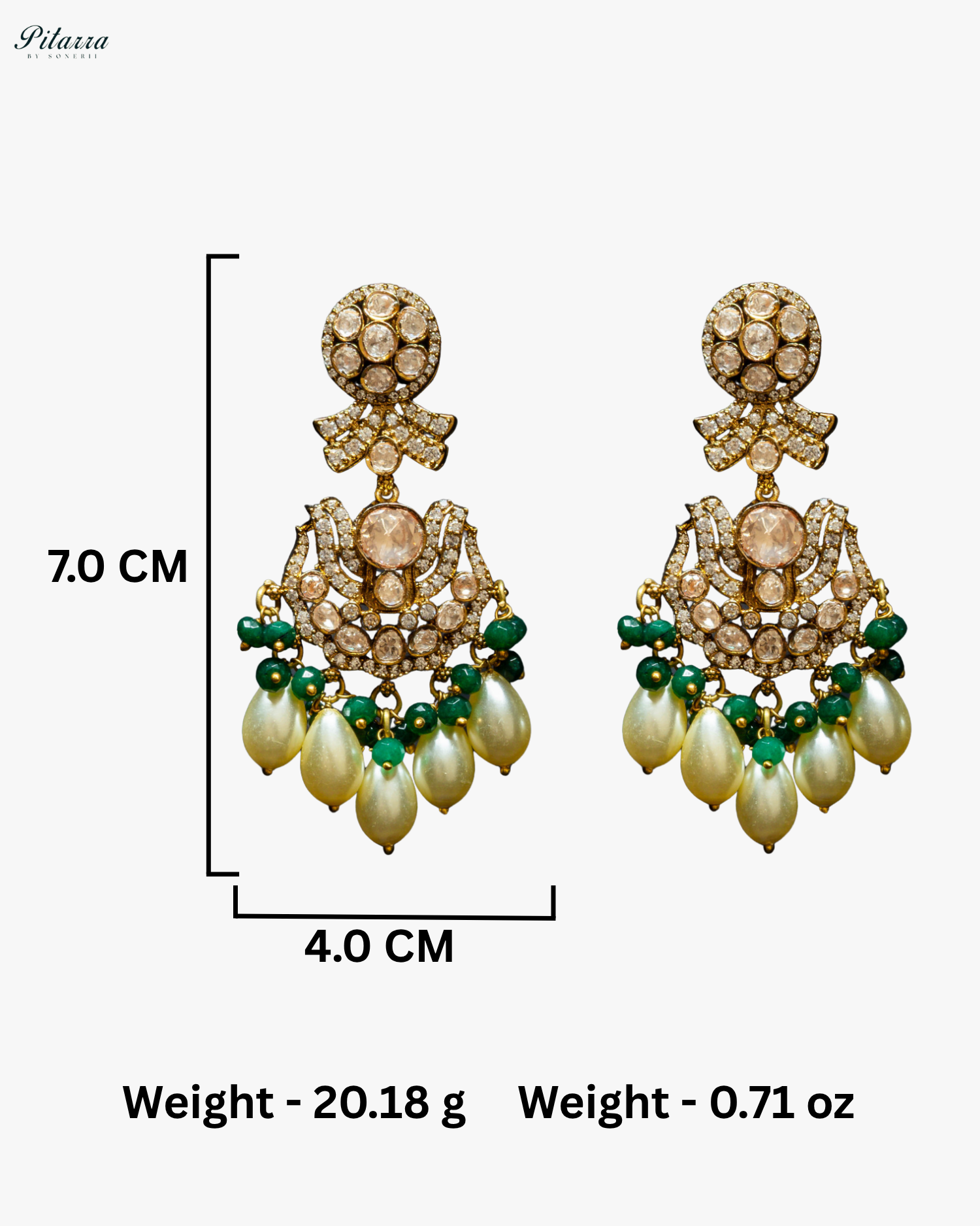 Green Victorian AD Polki Traditional Kundan Necklace Set
