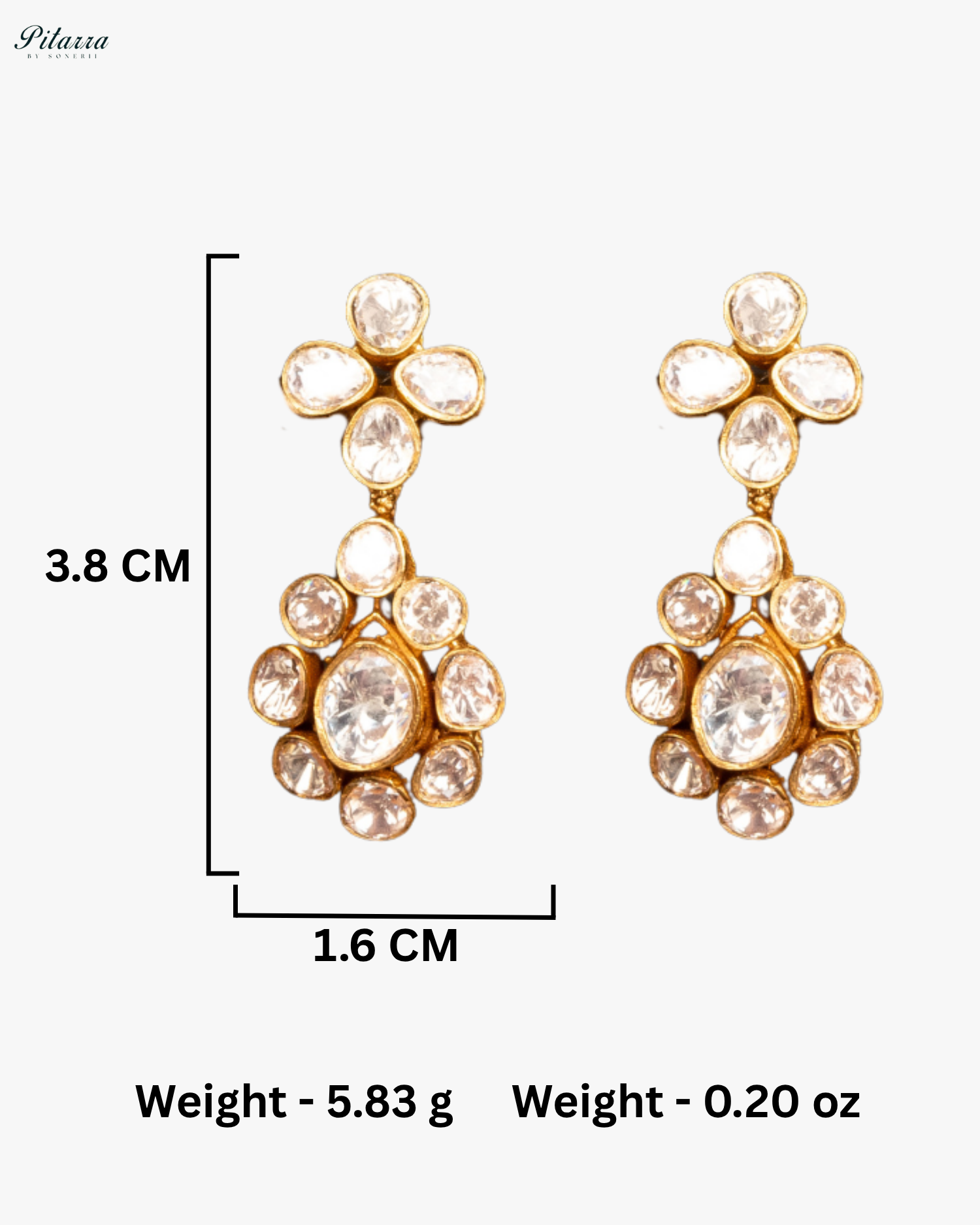 Gold Finish Polki Kundan Necklace Set
