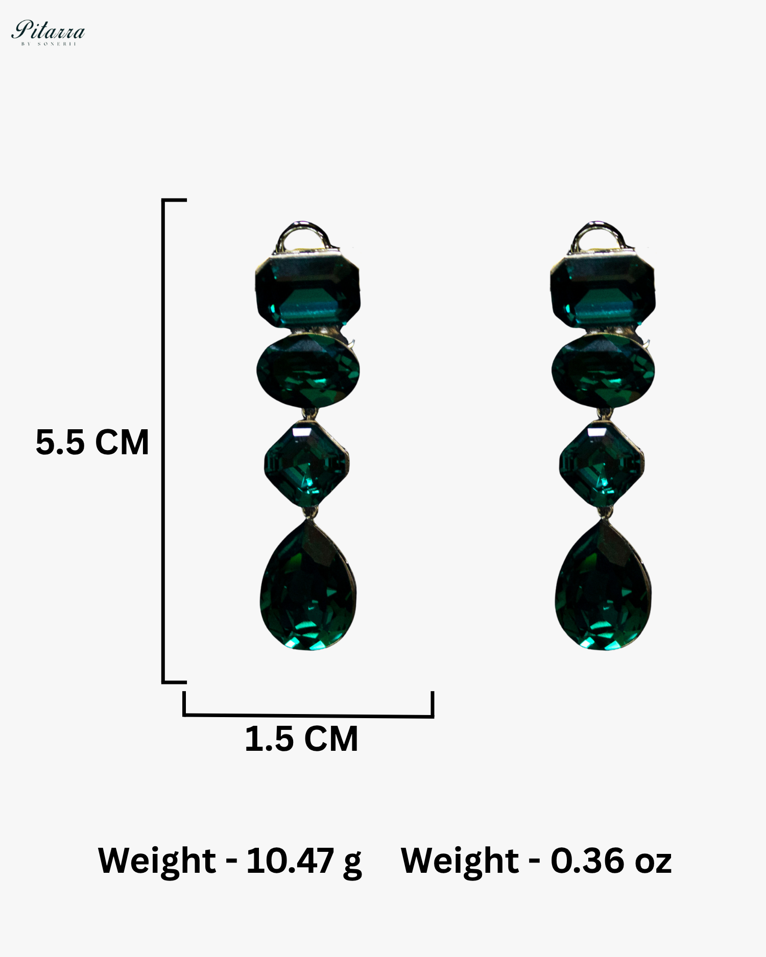 Multi Emerald Stone Crystal Necklace Set