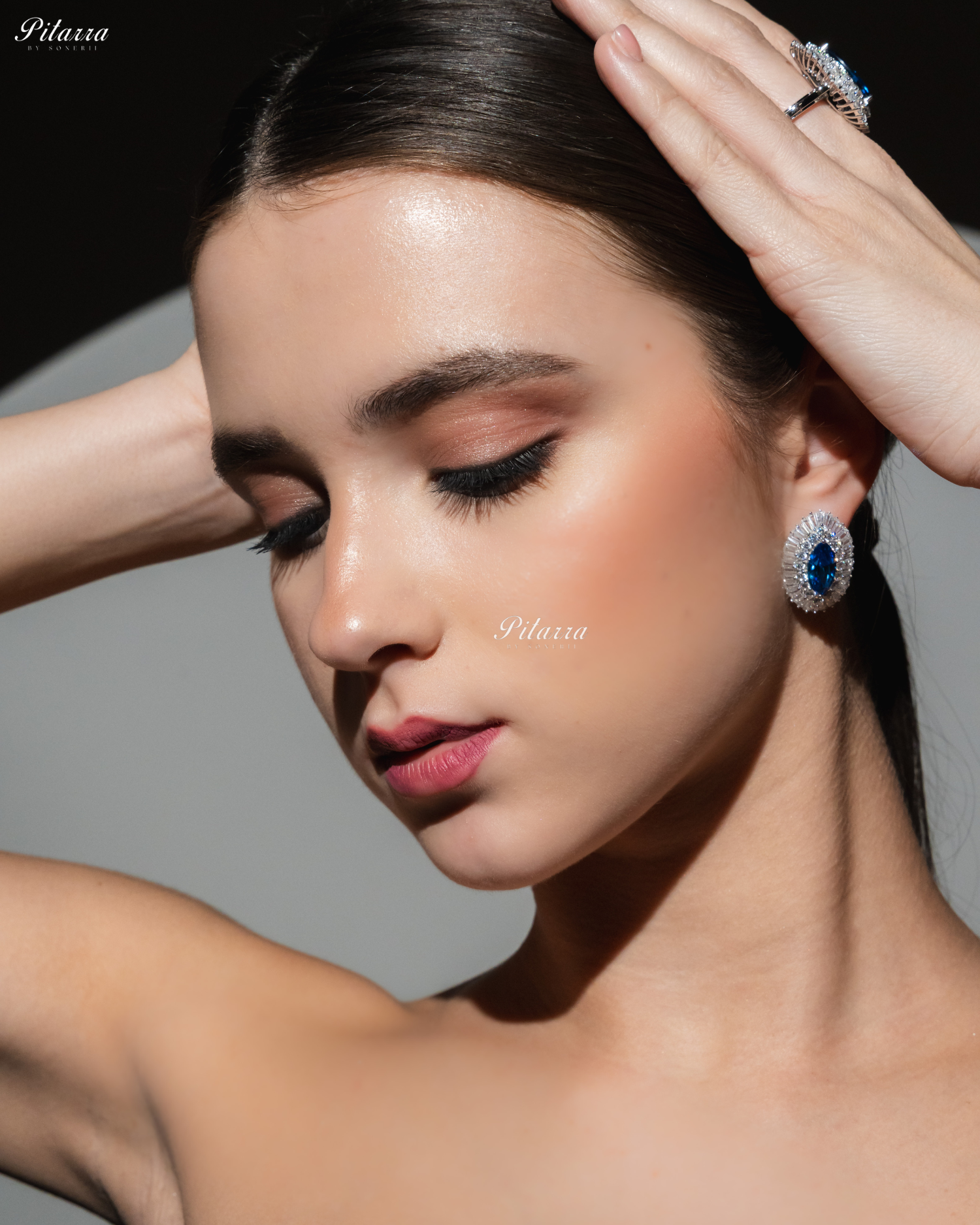 Pitarra Blue Doublet 92.5 Silver Stud Earrings
