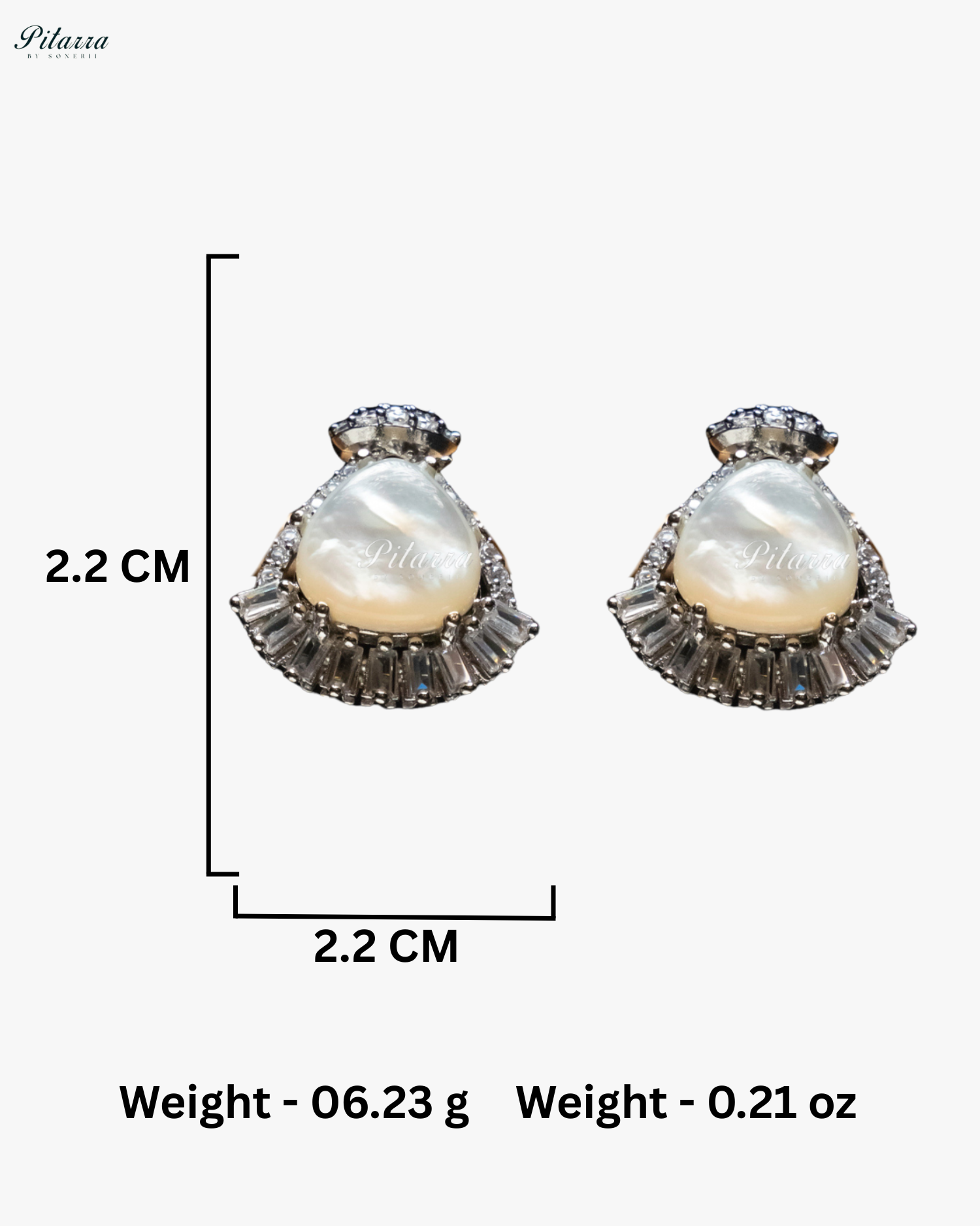 White Stone White Elegant Pearl Pendent Necklace Set
