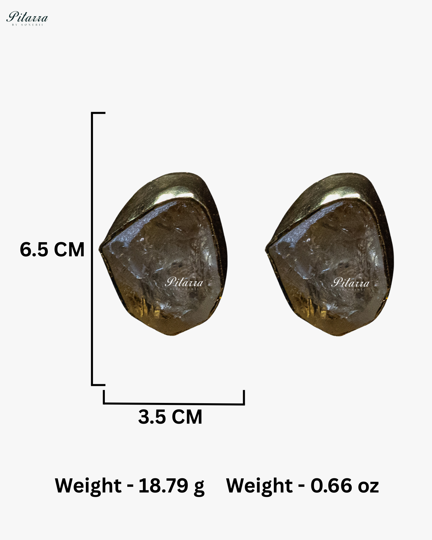 Gold Plated White Raw Stone Collar Pendant Set