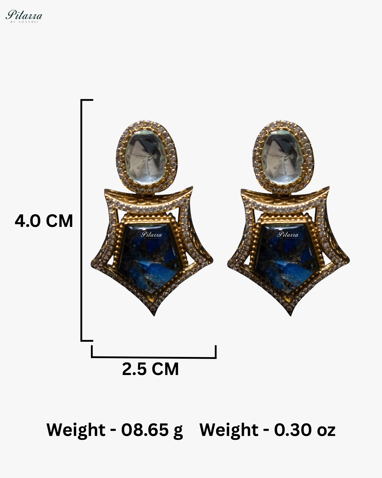 Blue Stone Halsi Polki Kundan Necklace Set