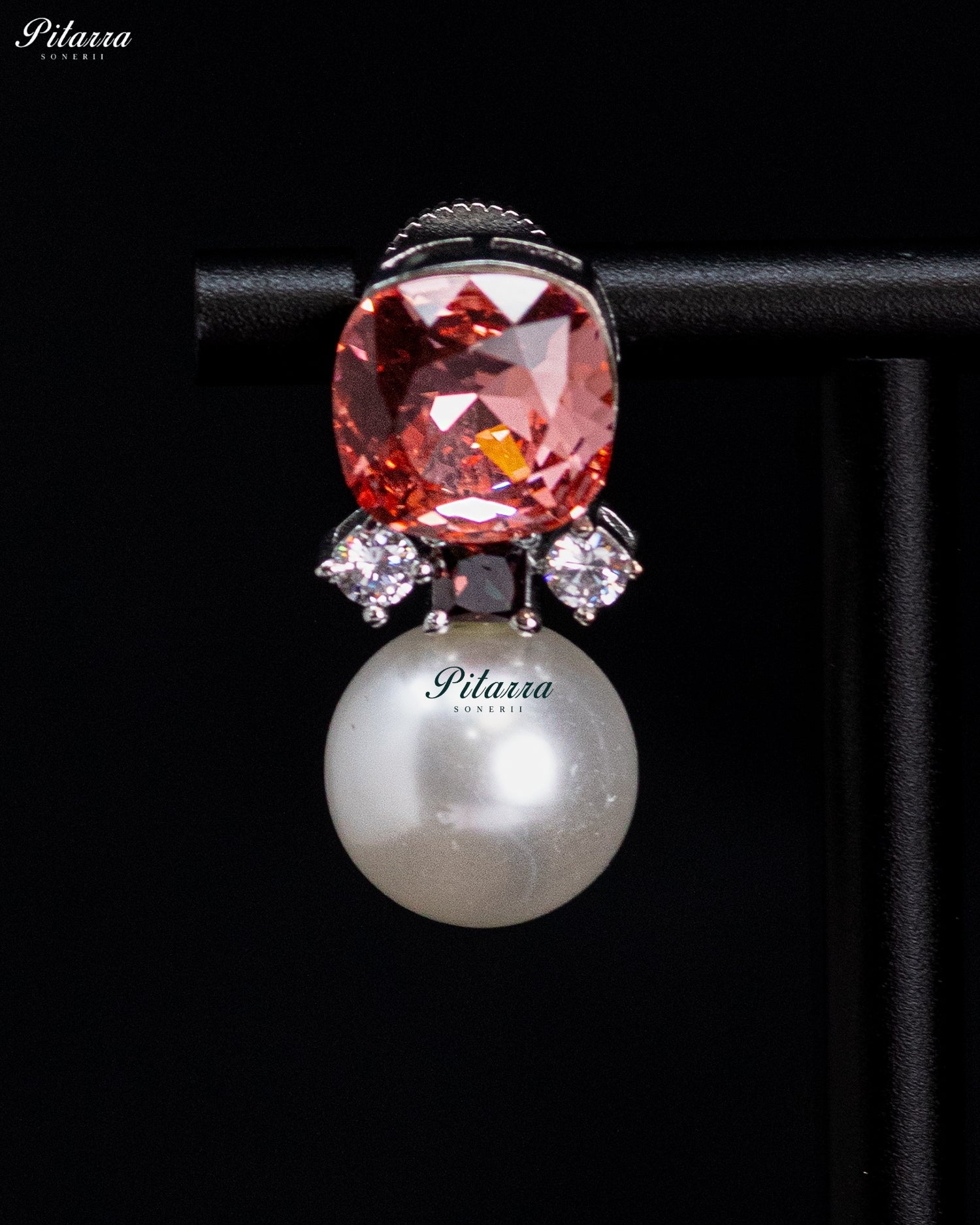 Rose Pearl Radiance Crystal Earrings