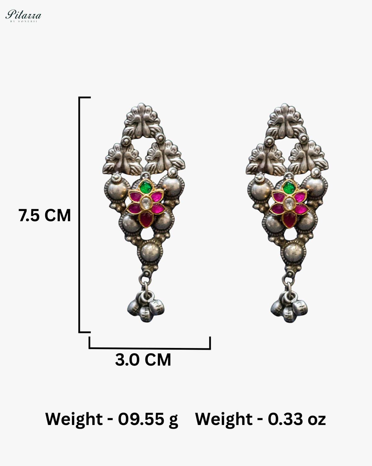 Golden Laxmi White Sword Ghunghroo Silver Look Alike Choker Set