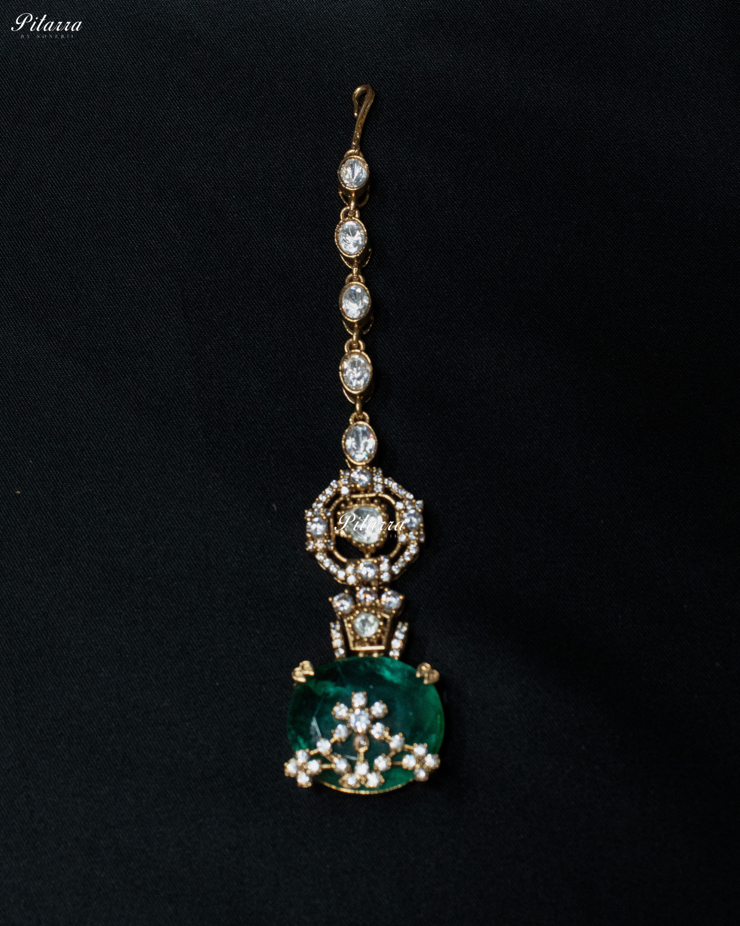Green Big Stone Victorian Polki Kundan Necklace Set