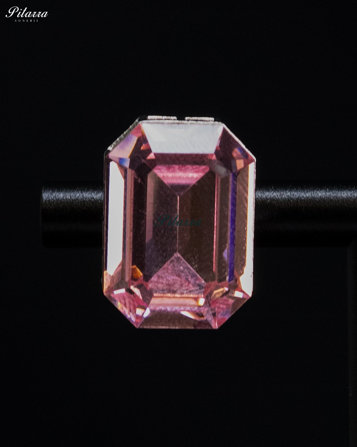 Pink Emerald-Cut Crystal Statement Earrings