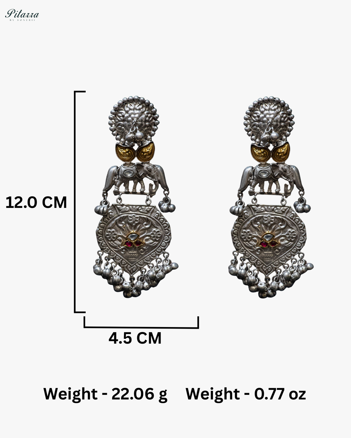Elephant Stone Pink Center Stone Silver Look Alike Dangler Earrings
