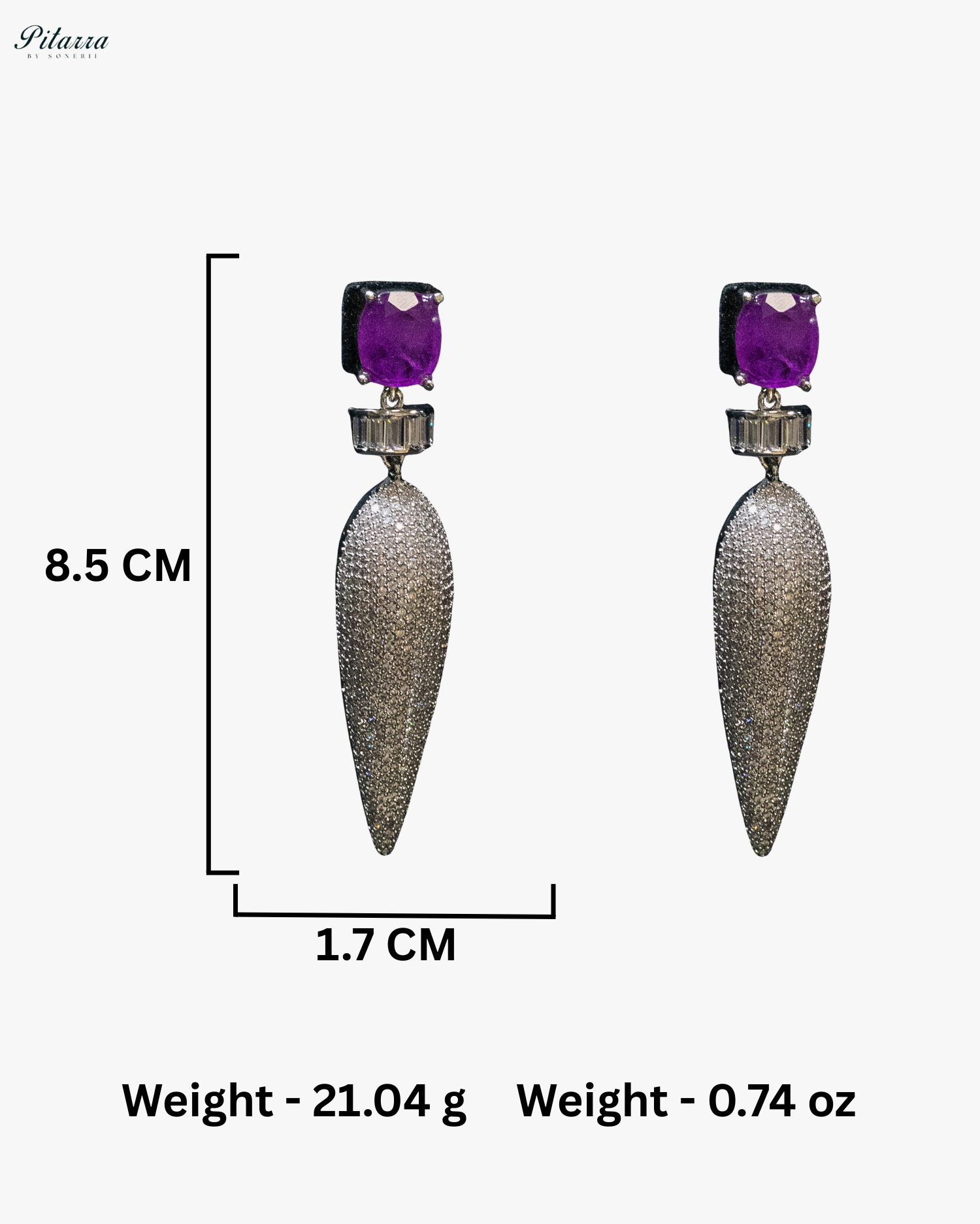 Amethyst Stone Shiny Teardrop Doublet Dangler Earrings