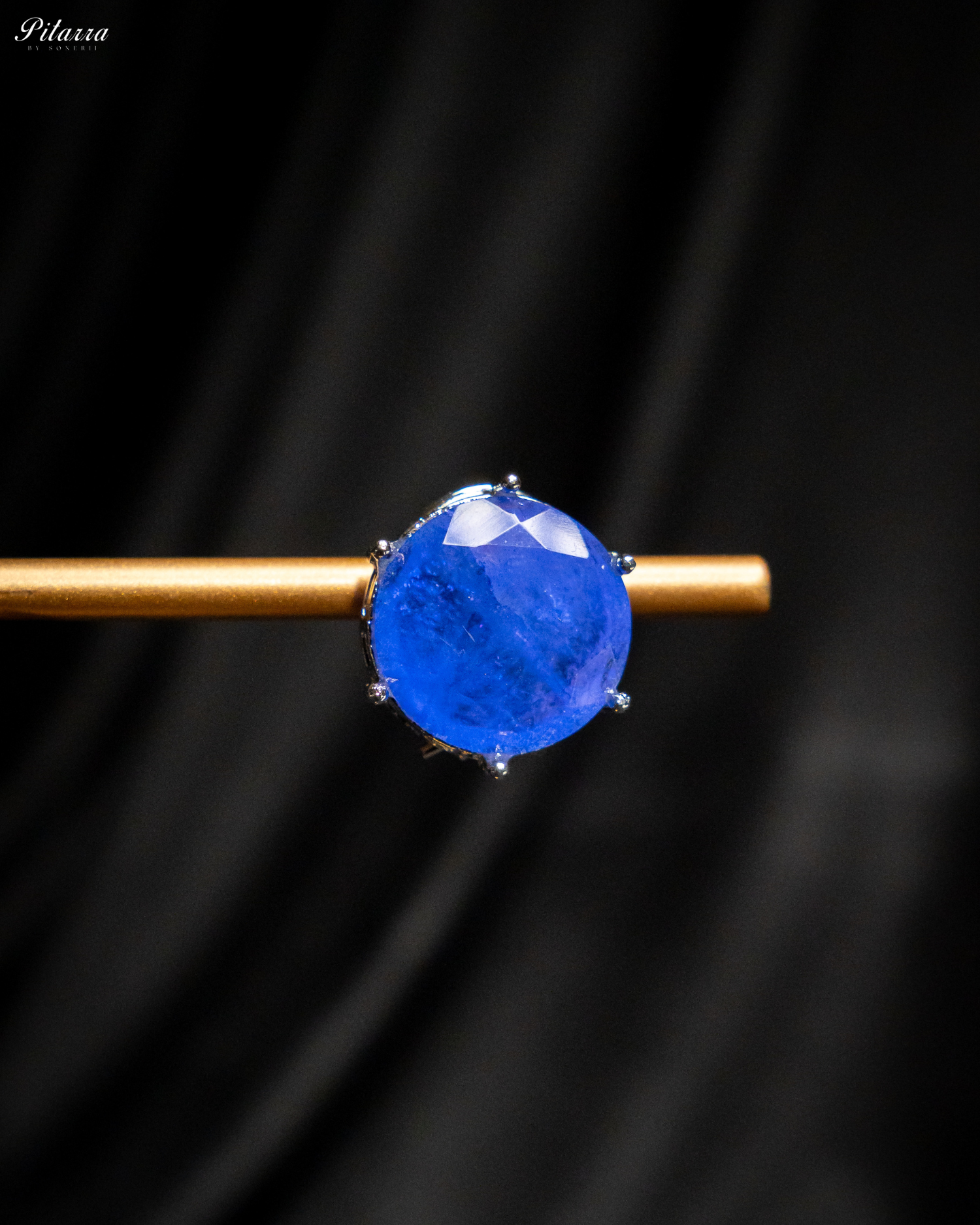 Blue Drop Stone CZ Necklace Set_Zoom Earrings