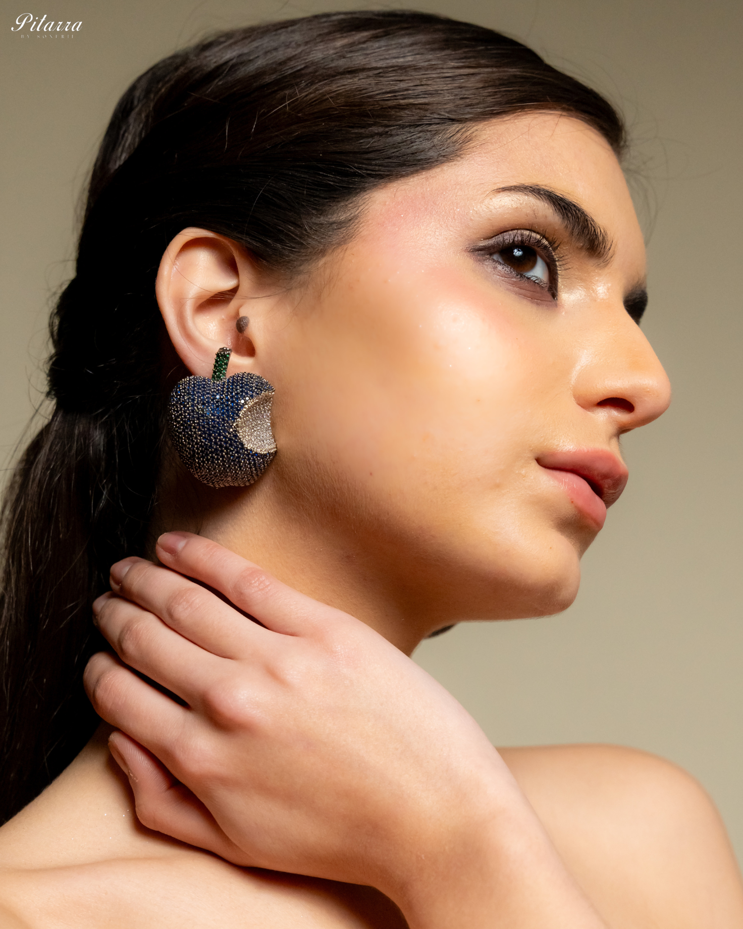 Blue Victorian Polish Earrings_Side Image