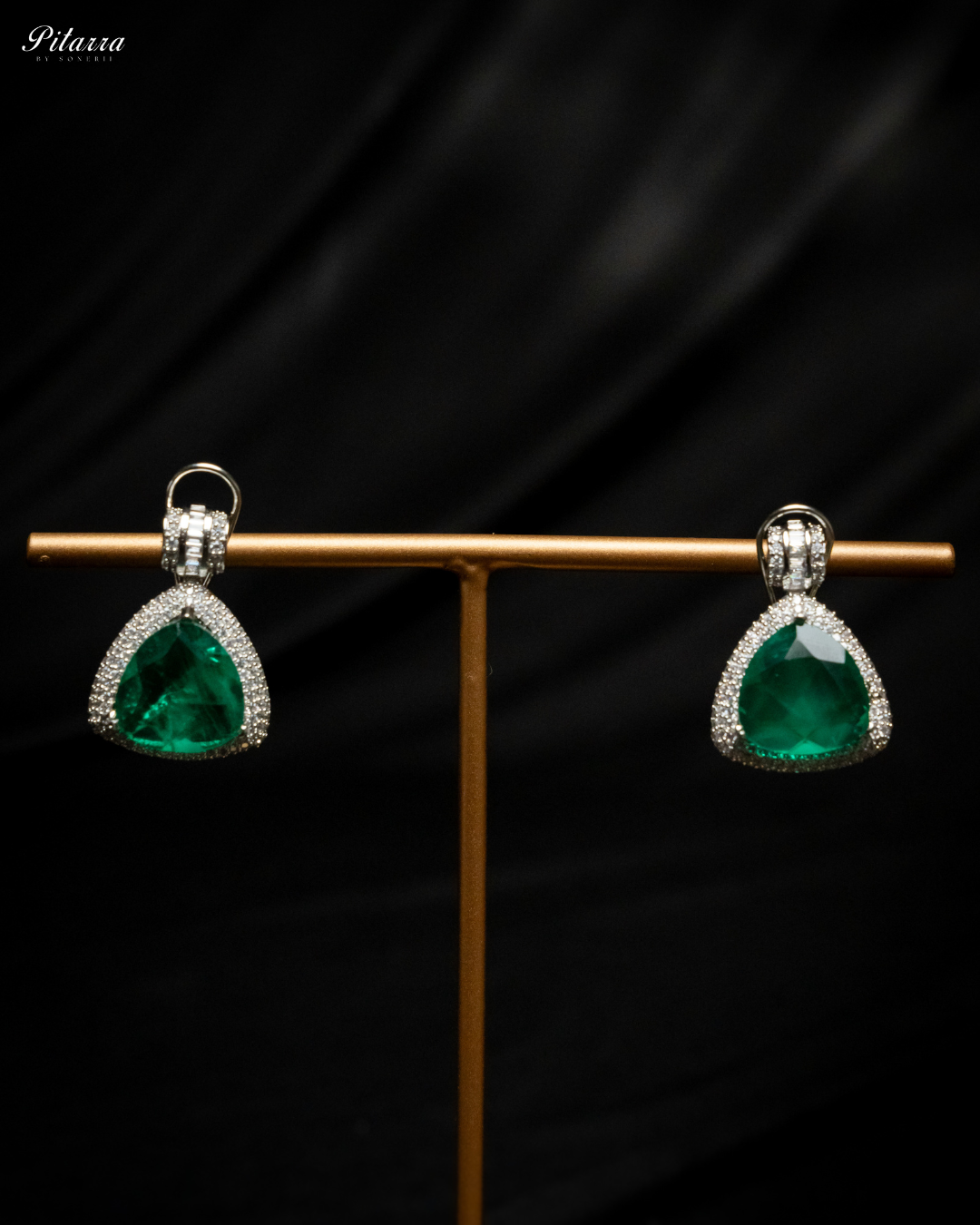 Emerald Pearl Luxury Designer Necklace_Earrings