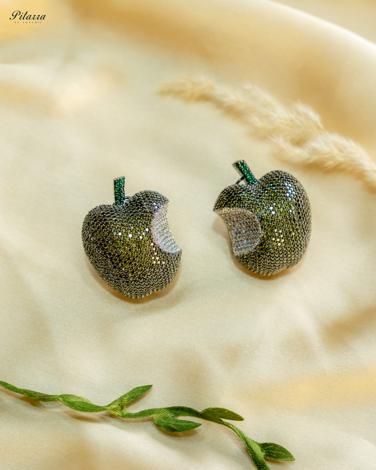 Golden Victorian Polish Earrings_Main Image