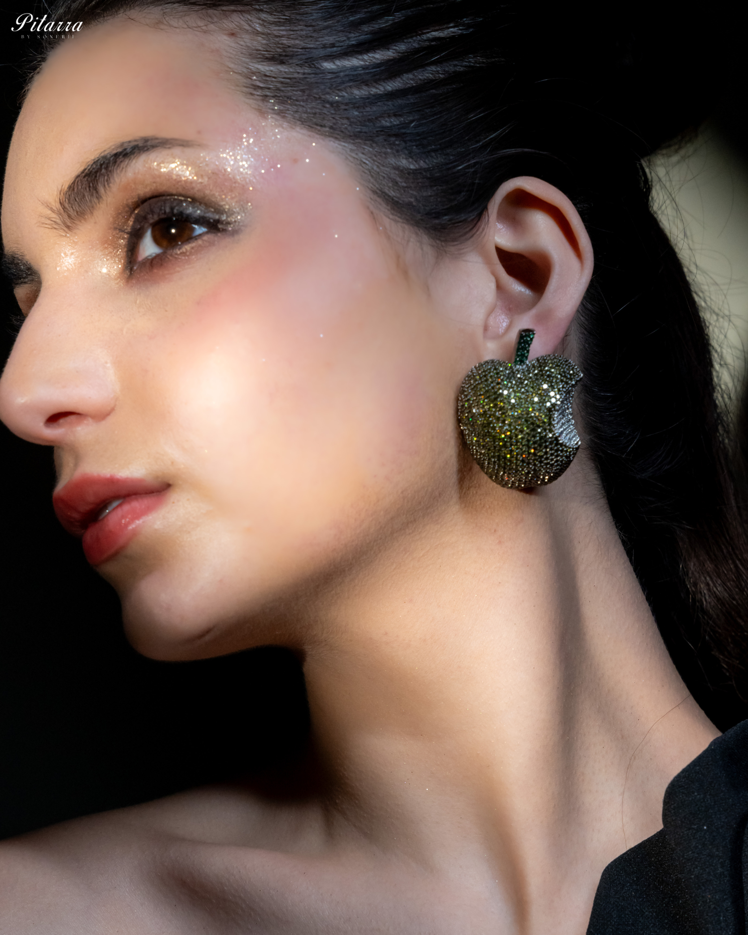 Golden Victorian Polish Earrings_Side