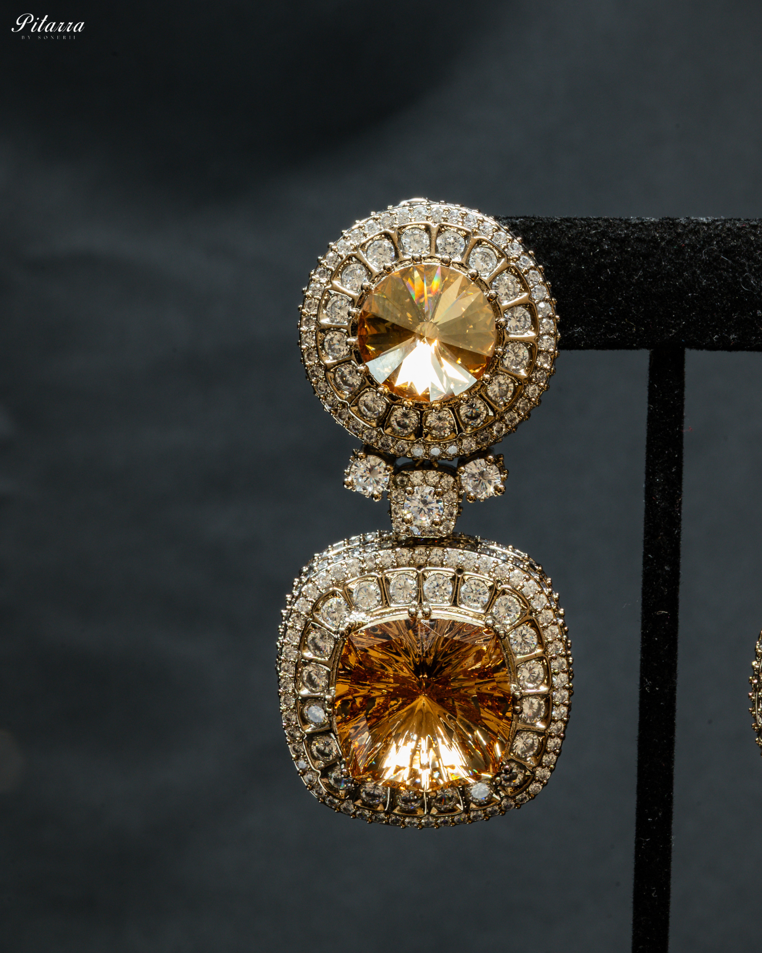 Long_Yellow_Stone_Cubic_Zirconia_Necklace_Set-Crystal-Necklace-Set_Zoom Earrings