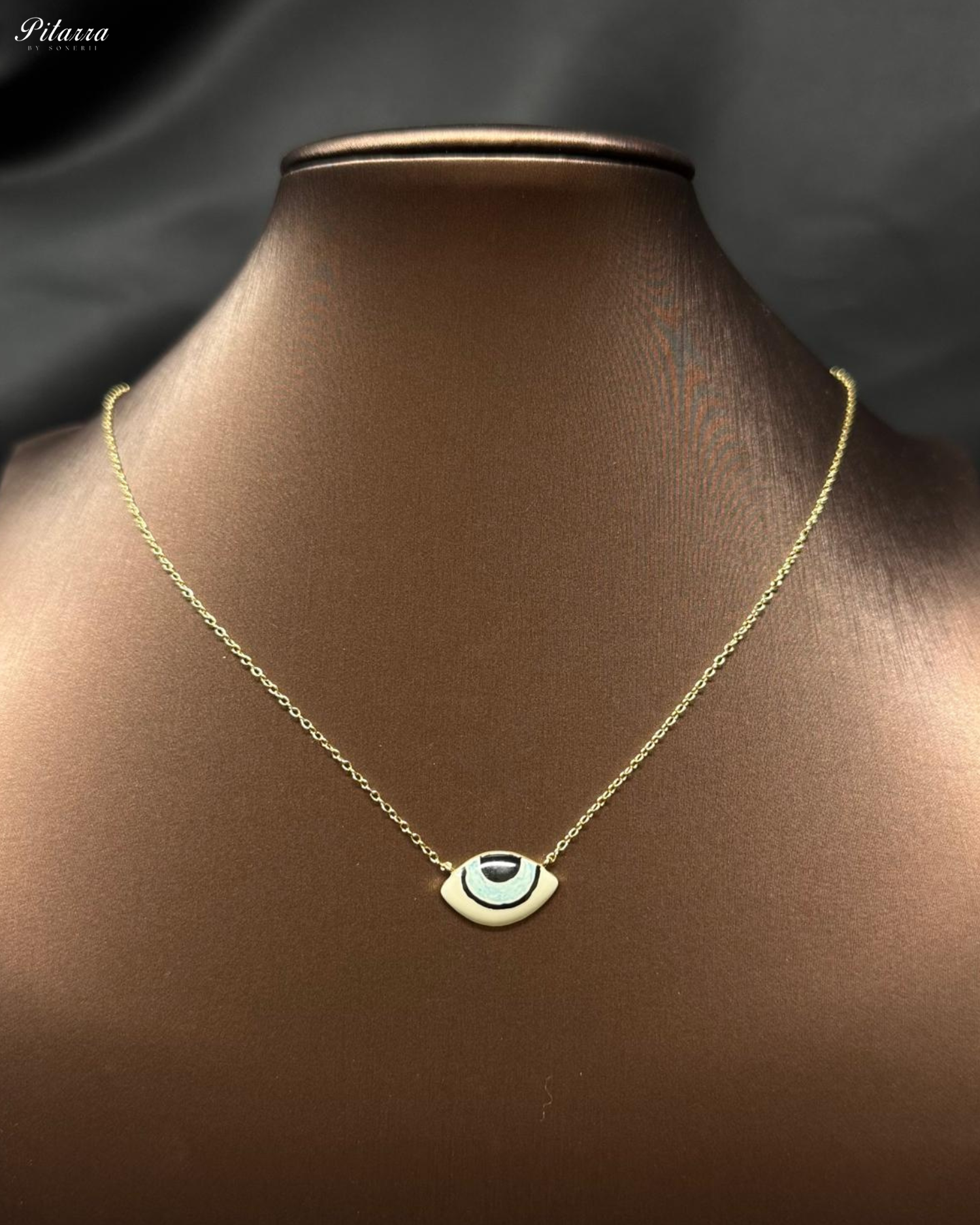 Pitarra 92.5 Silver Evil Eye Necklace Set