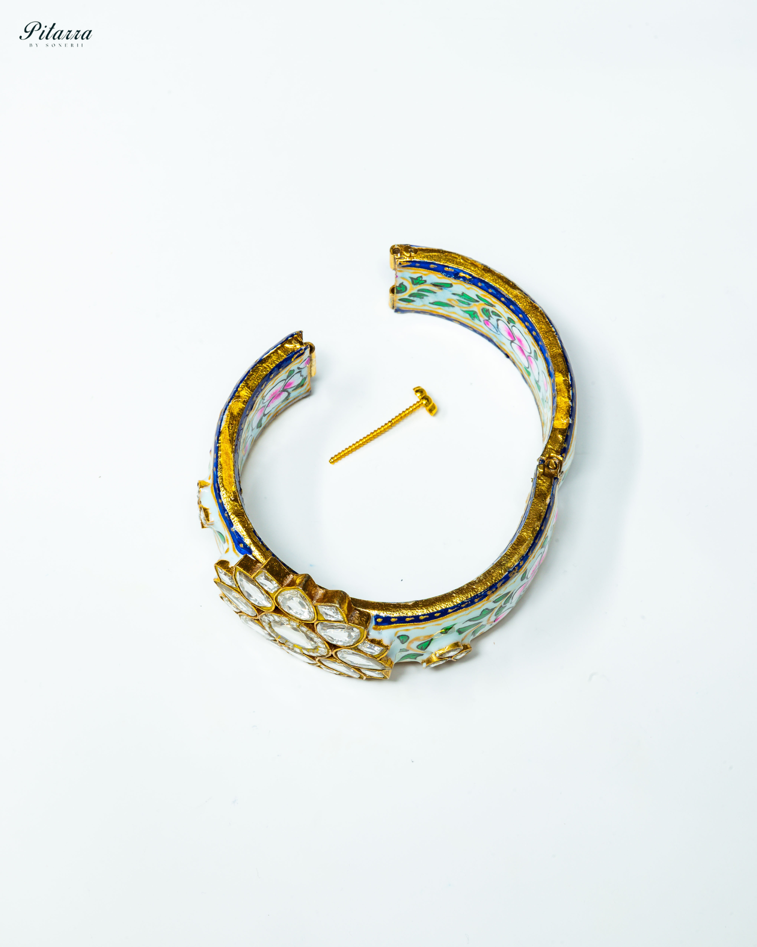 Precious Green Meenakari Bangle Set_Open Image