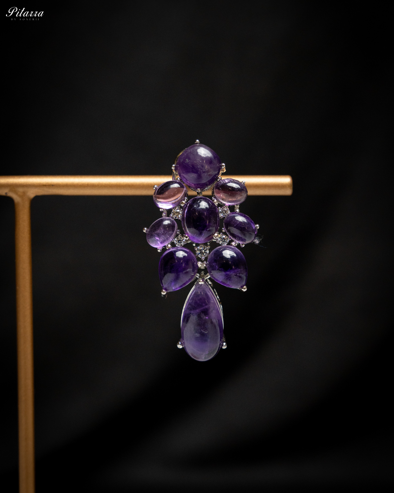 Purple Doublet Drop Earrings_Zoom Earrings