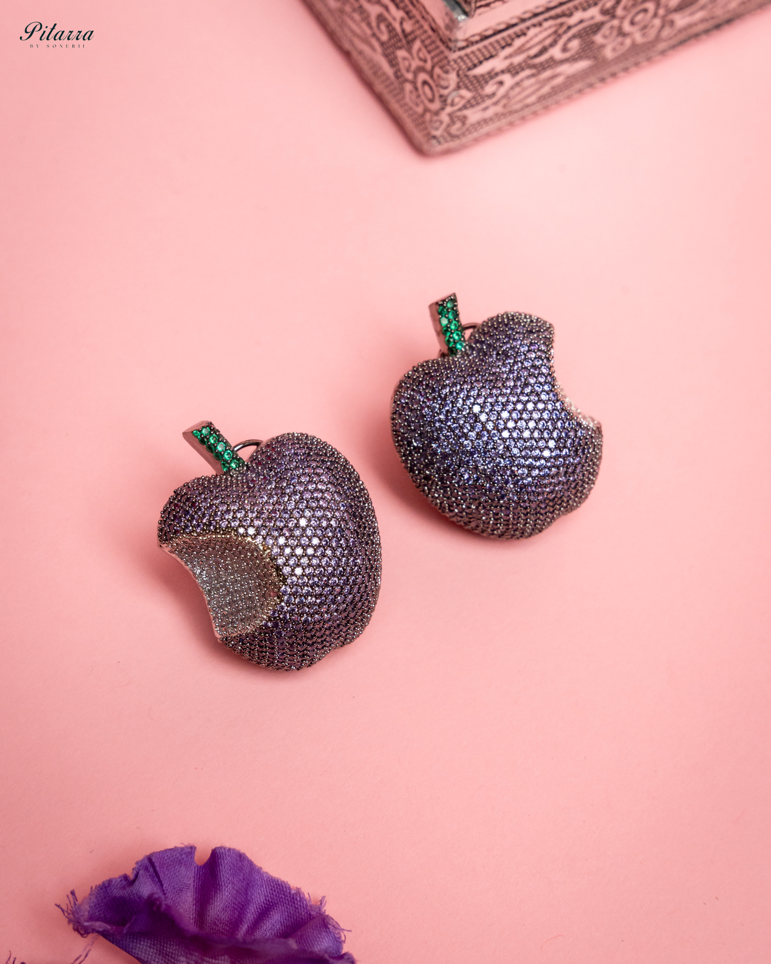 Purple Victorian Polish Earrings_Main Image