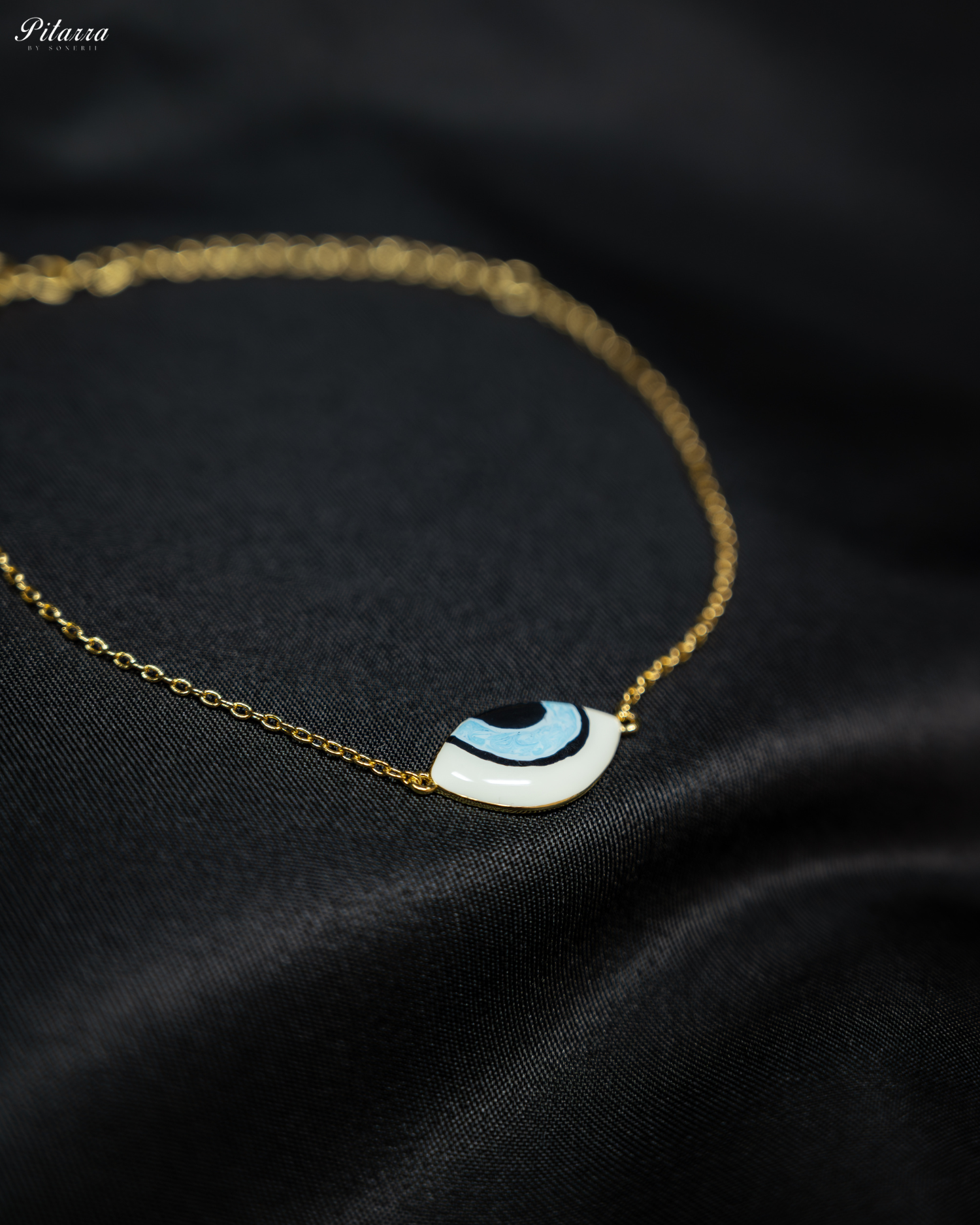 92.5 Silver Light Blue Evil Eye Charm Bracelet