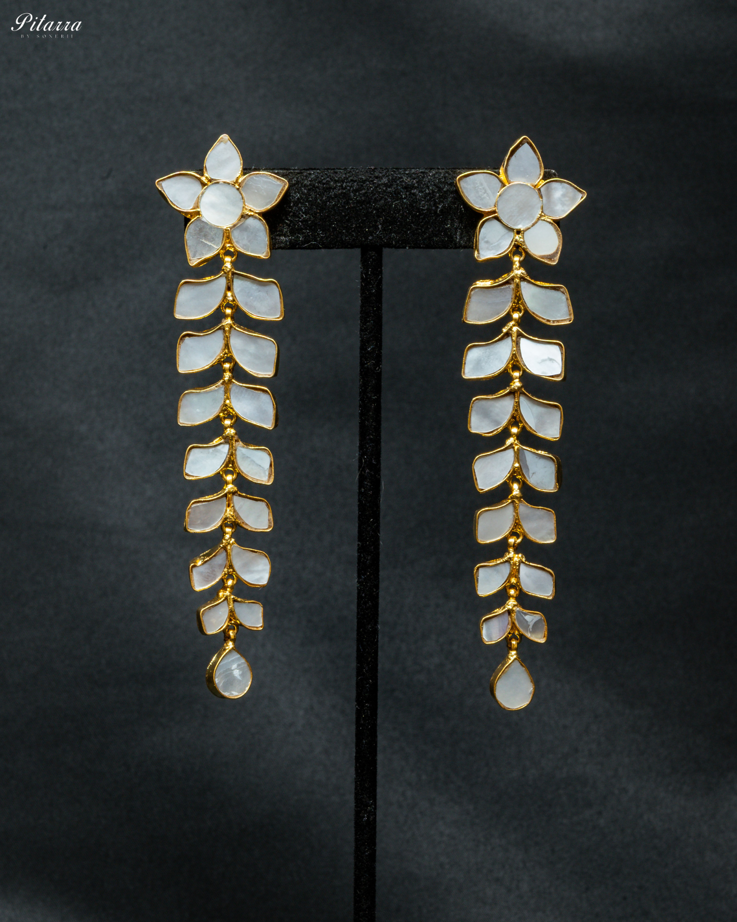 White Stone Kundan Long Earring Dangler_Front Image