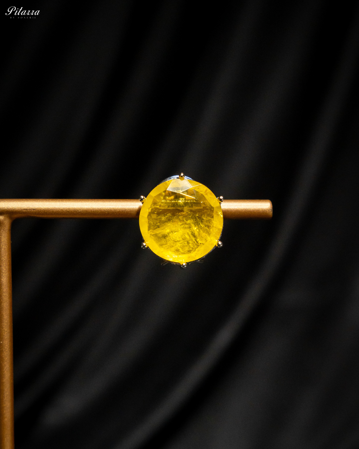 Yellow Drop Stone CZ Necklace Set_Zoom Earrings