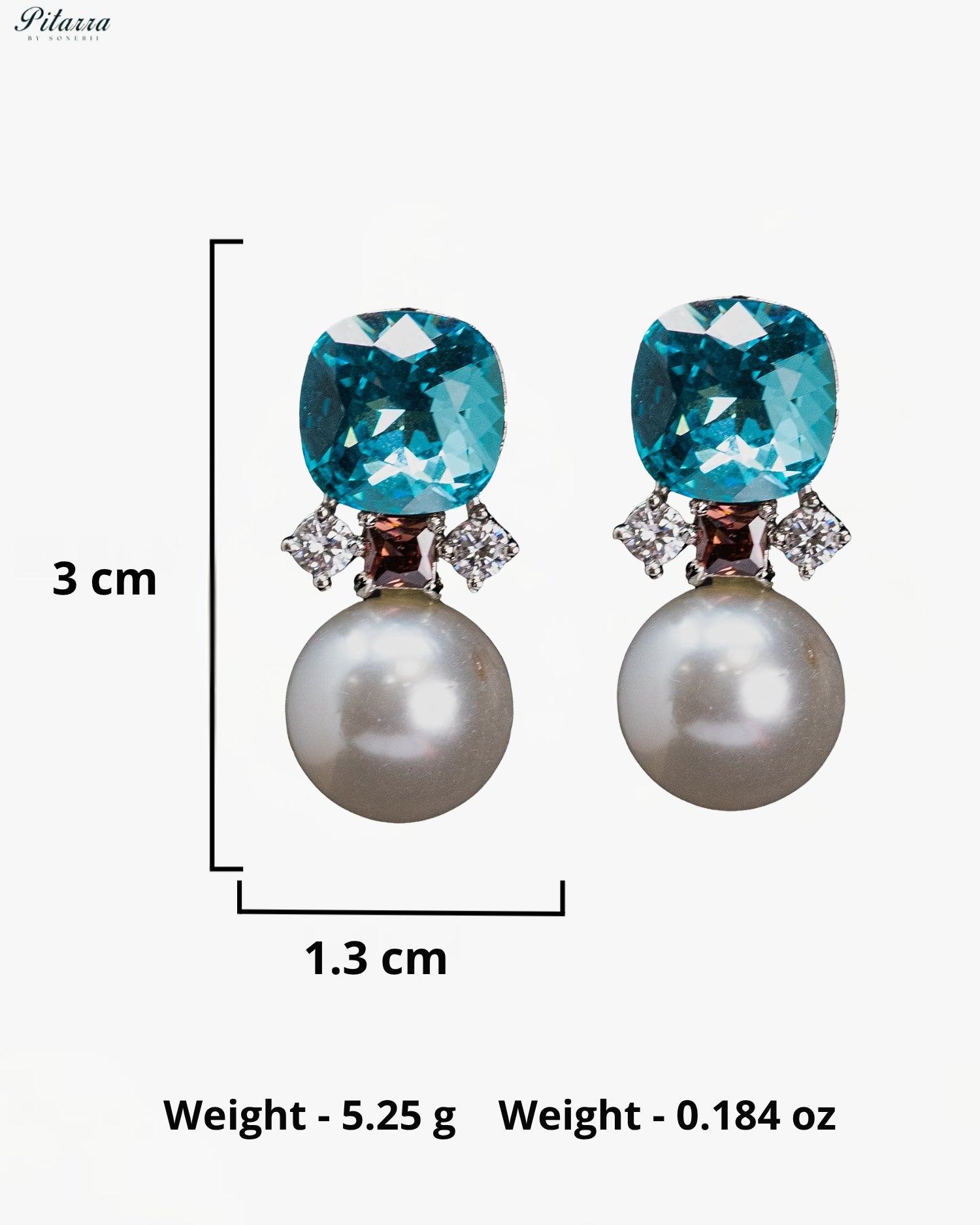 Turquoise Pearl Radiance Crystal Earrings