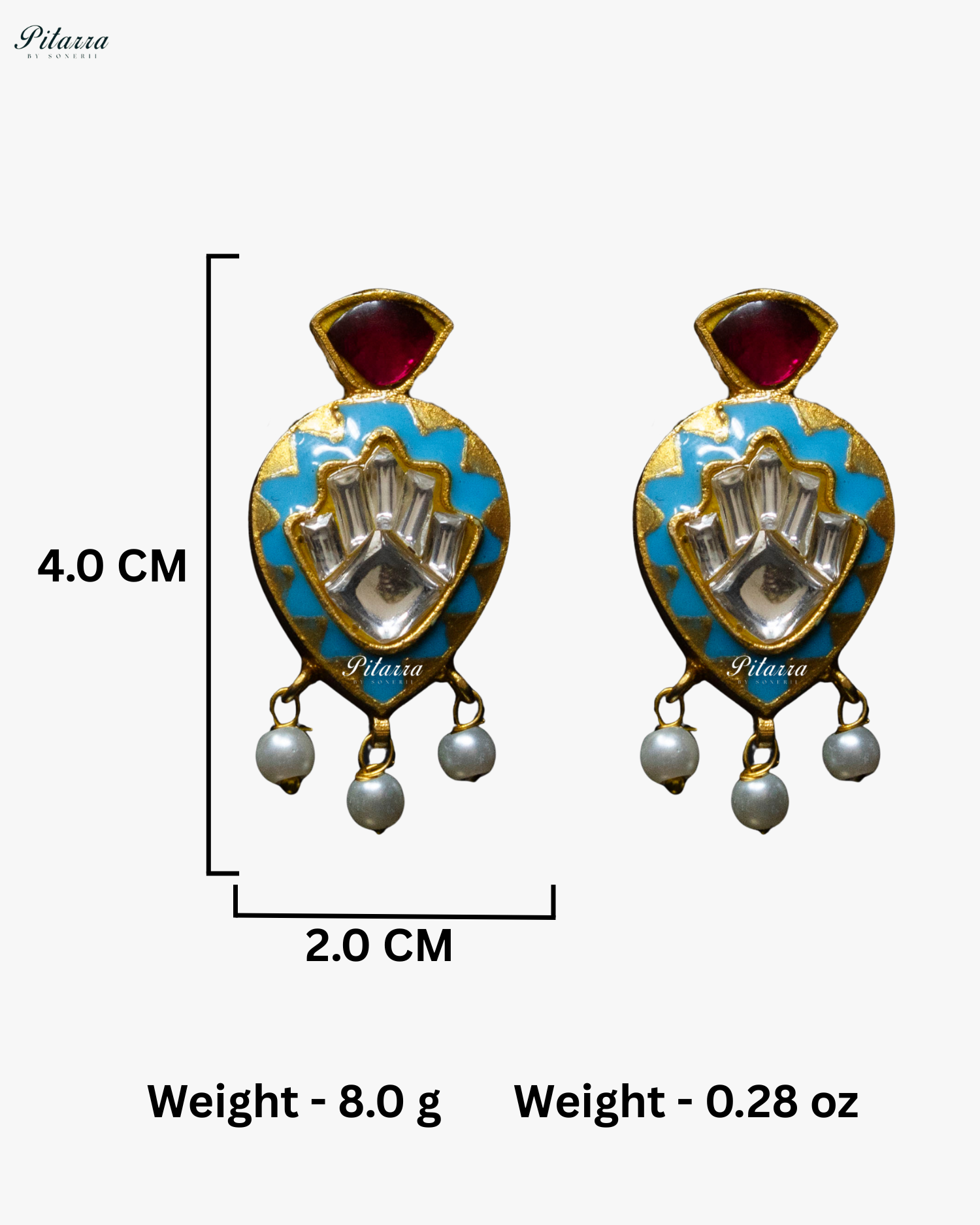 Turquoise Drop Exclusive Meena Kundan Necklace set