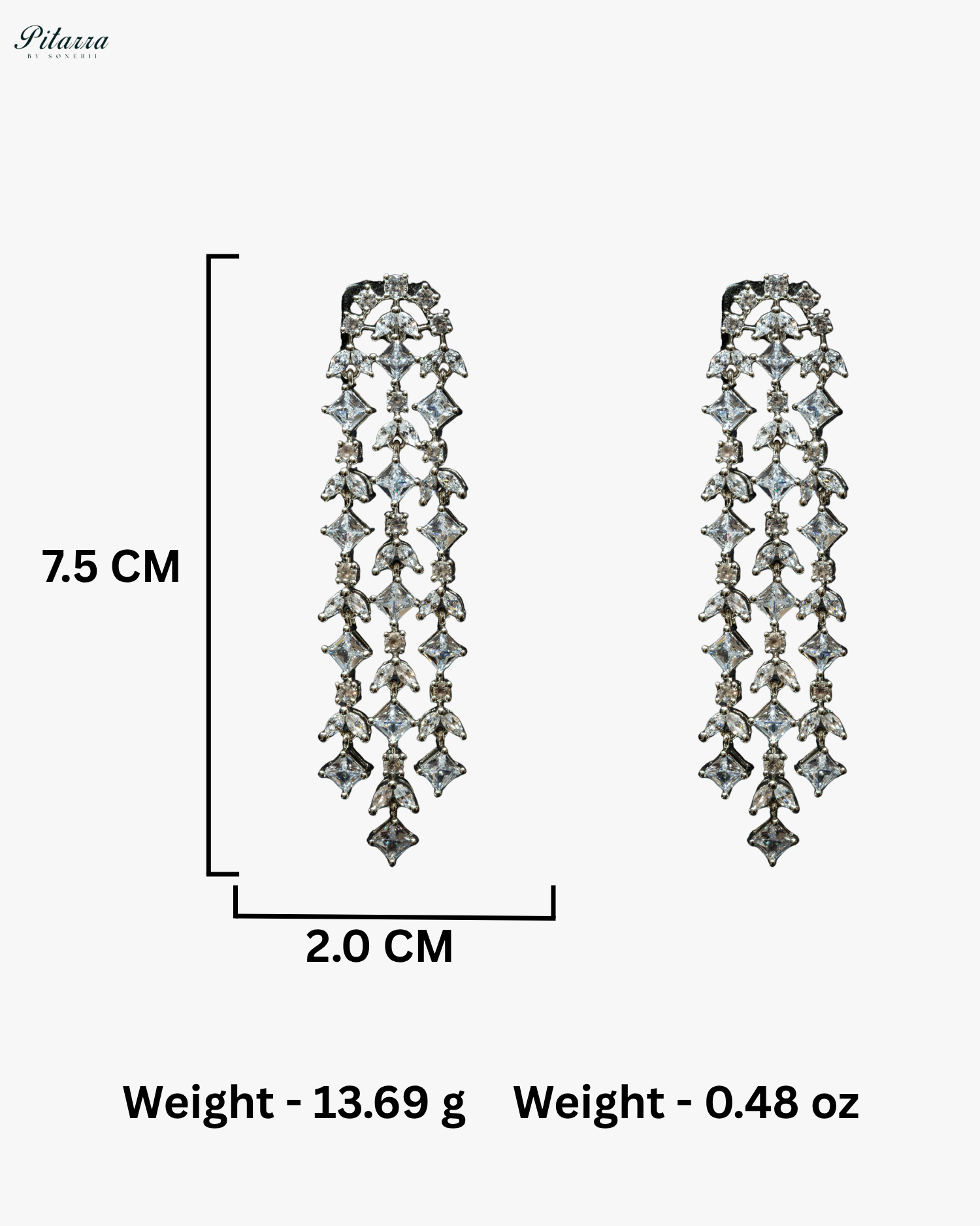 Long Statement Silver Dangler Earrings