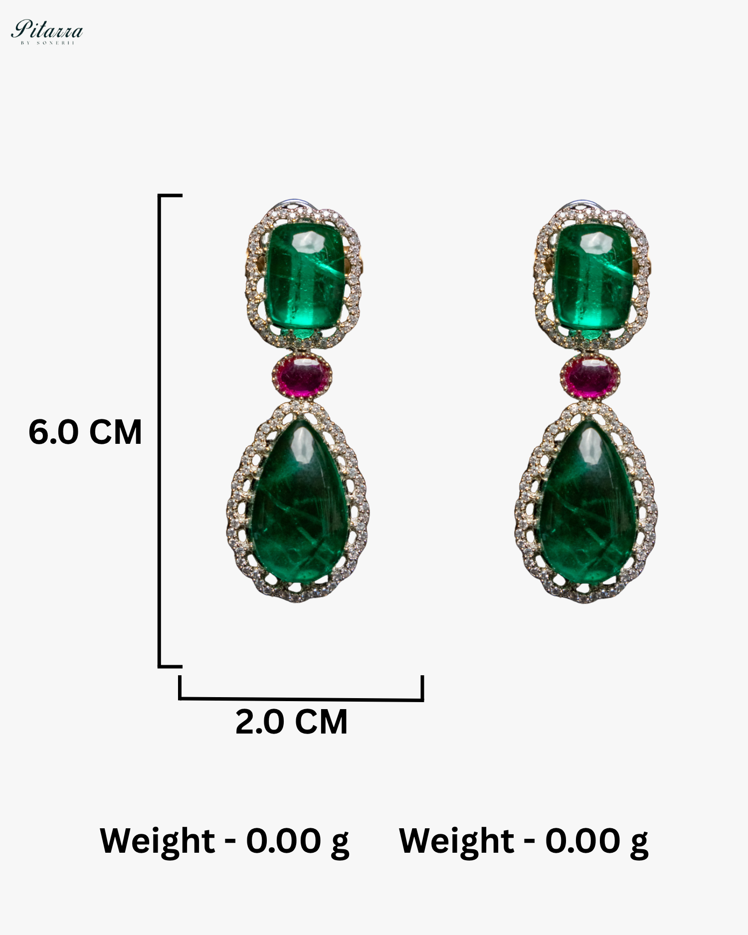 Green Doublet Silver Polish Necklace Set