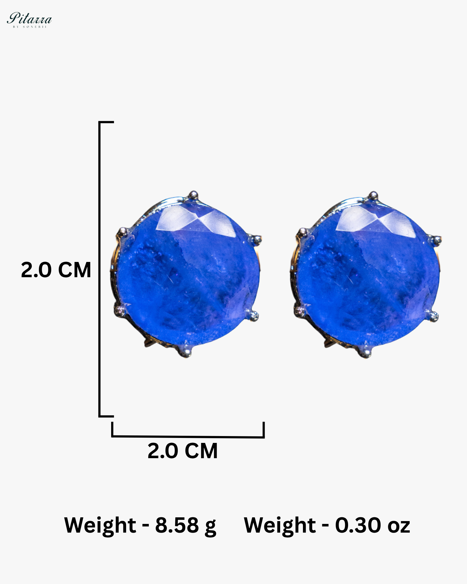 Blue Drop Stone CZ Necklace Set