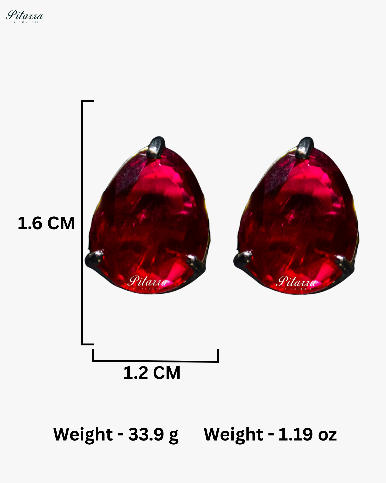Red Stone CZ Crystal Choker Set