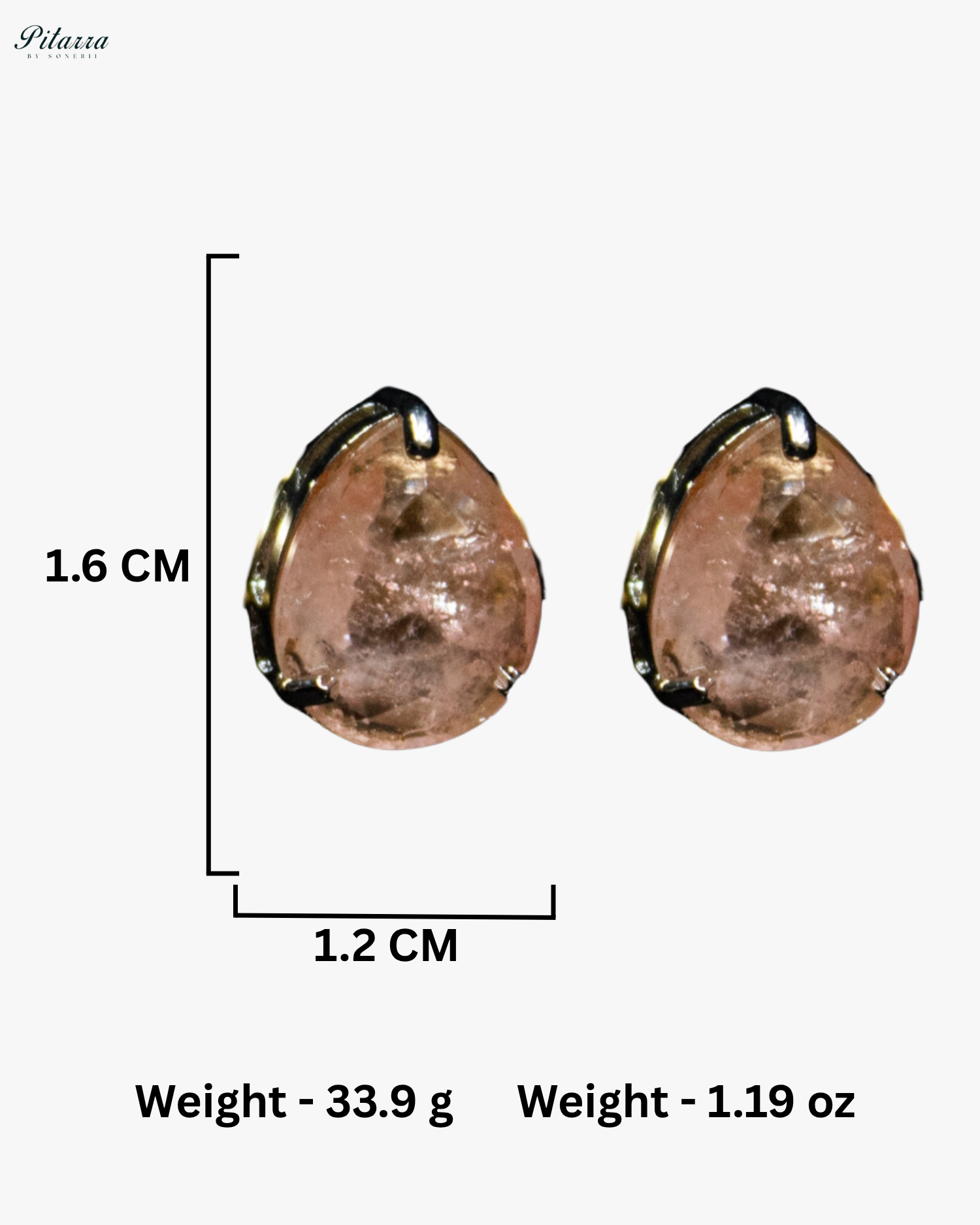 Peach Stone CZ Crystal Choker Set