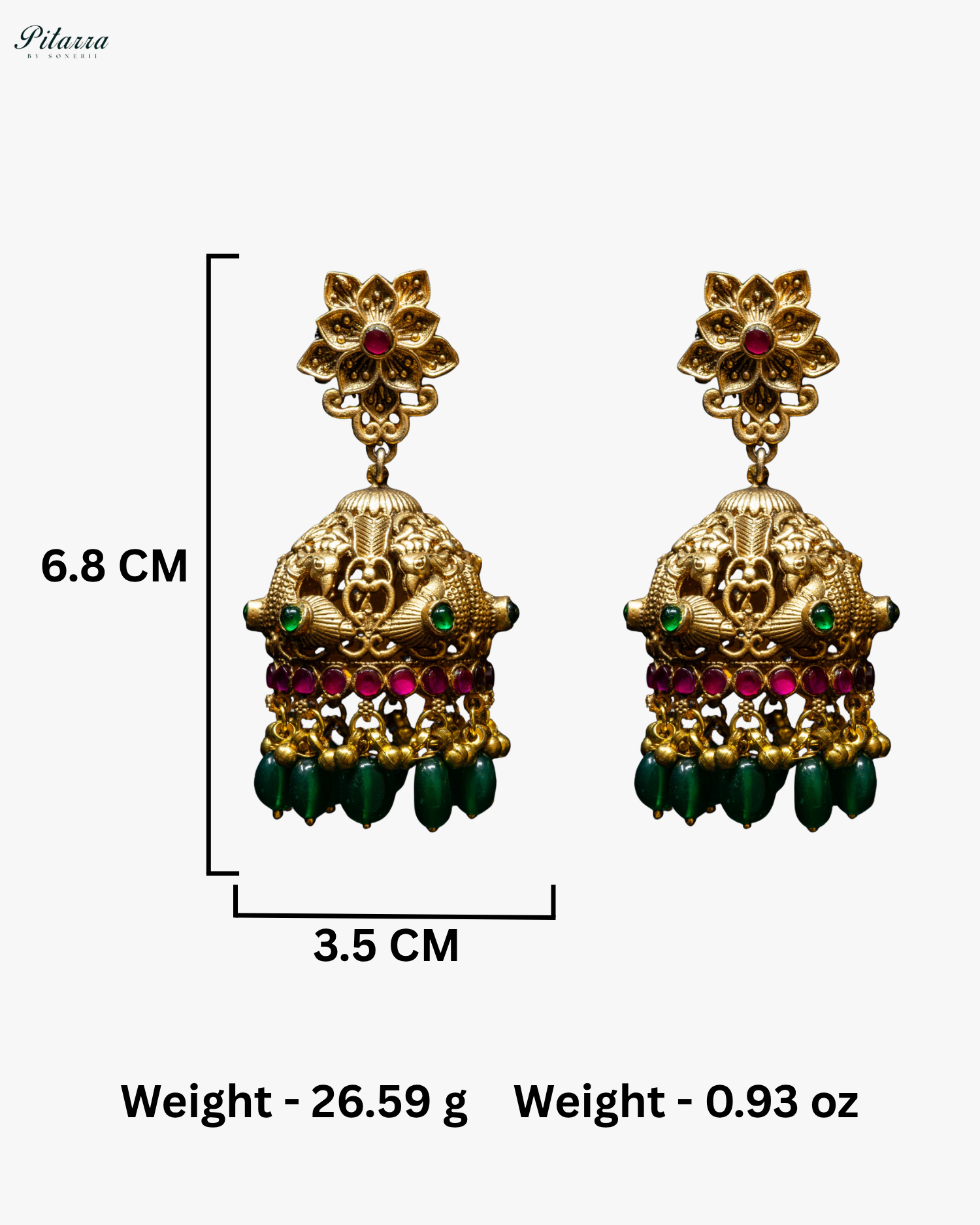 Designer Peacock Traditional Kundan Earrings