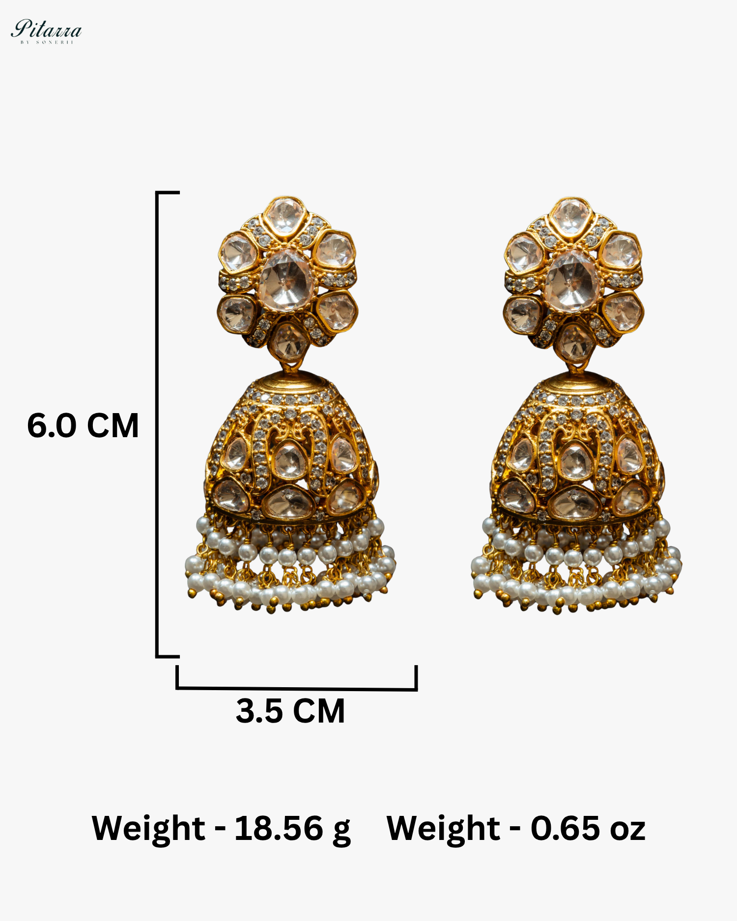 Gold Plated Meenakari Kundan Jhumka Earrings