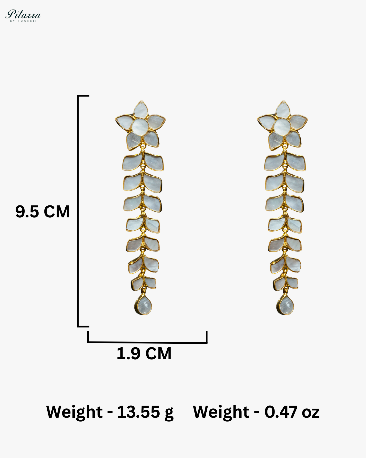 White Stone Kundan Long Earring Dangler