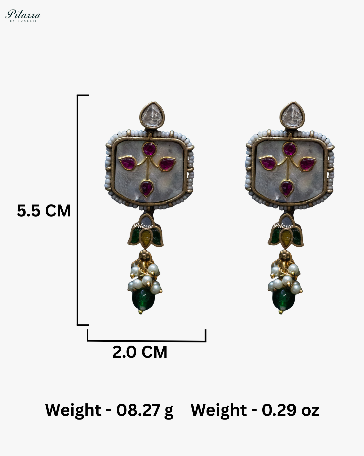 Dual Peacock White Stone Antique Designer Silver Look Alike Pendant Set