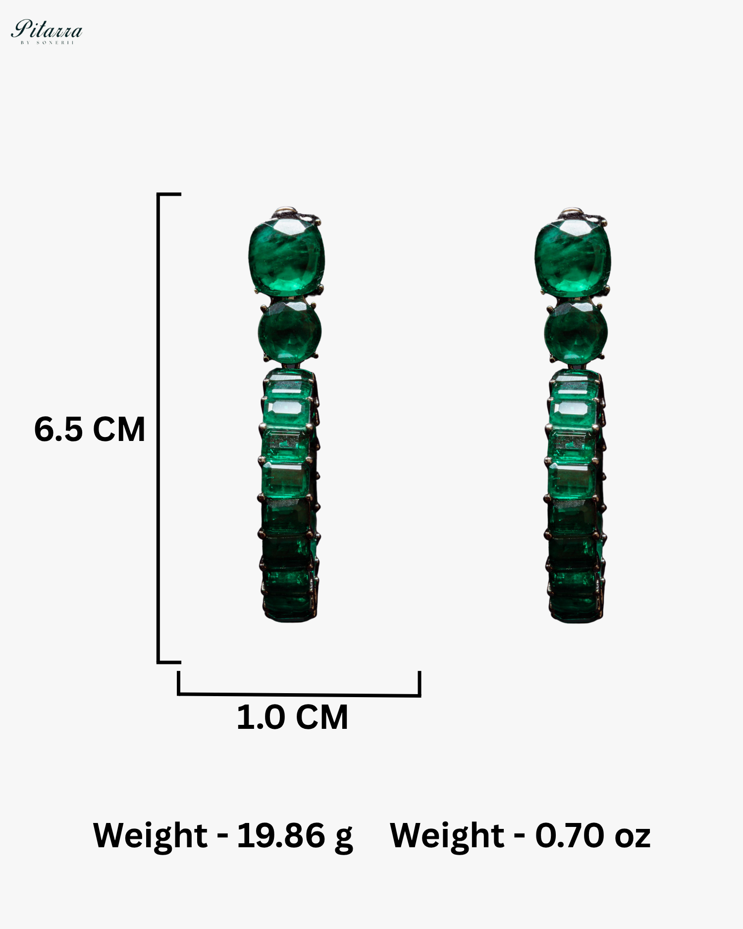 Emerald Circular Crystal Statement Dangle Earrings