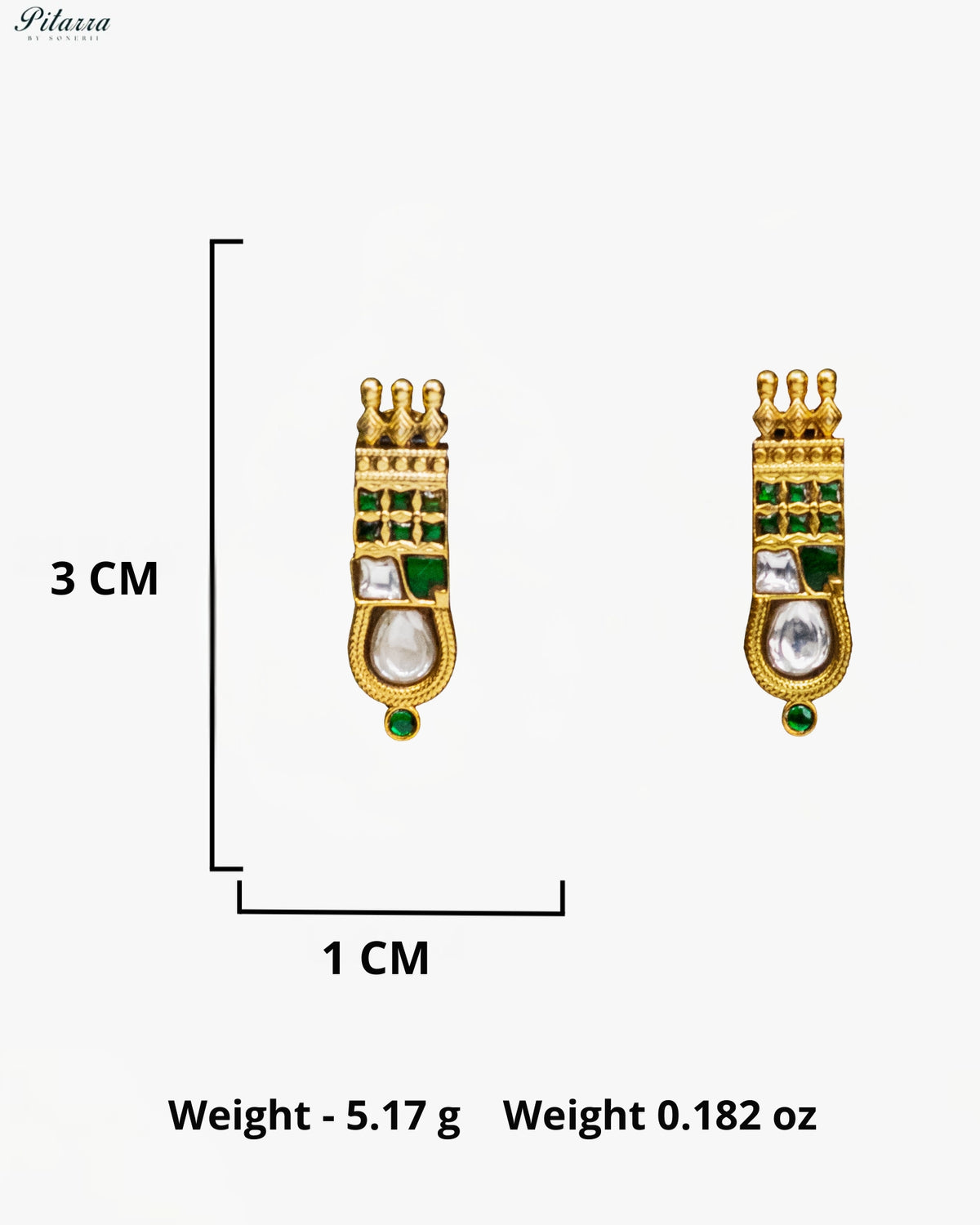 Green & White Kundan Choker Necklace Set