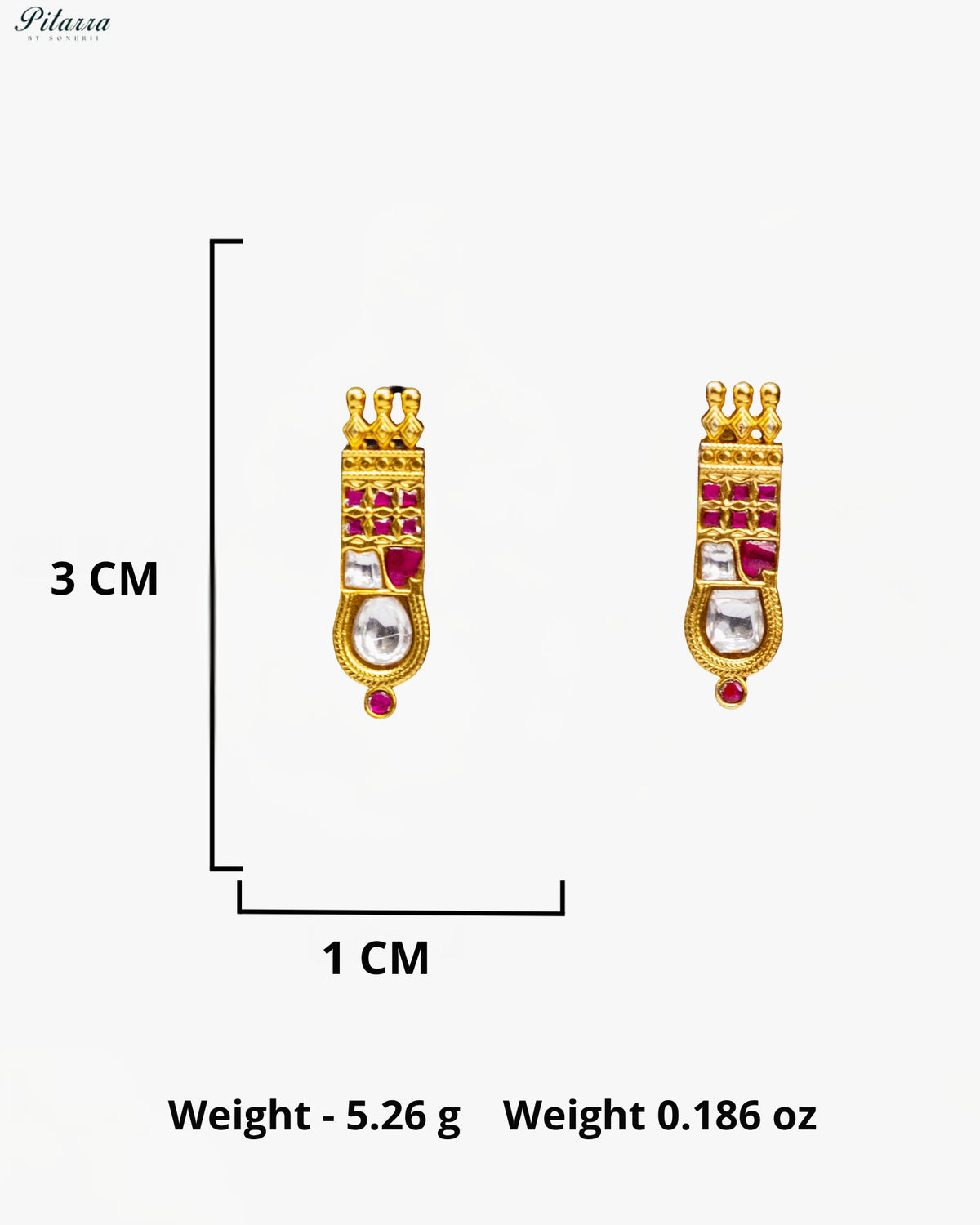 Pink & White Kundan Necklace Set