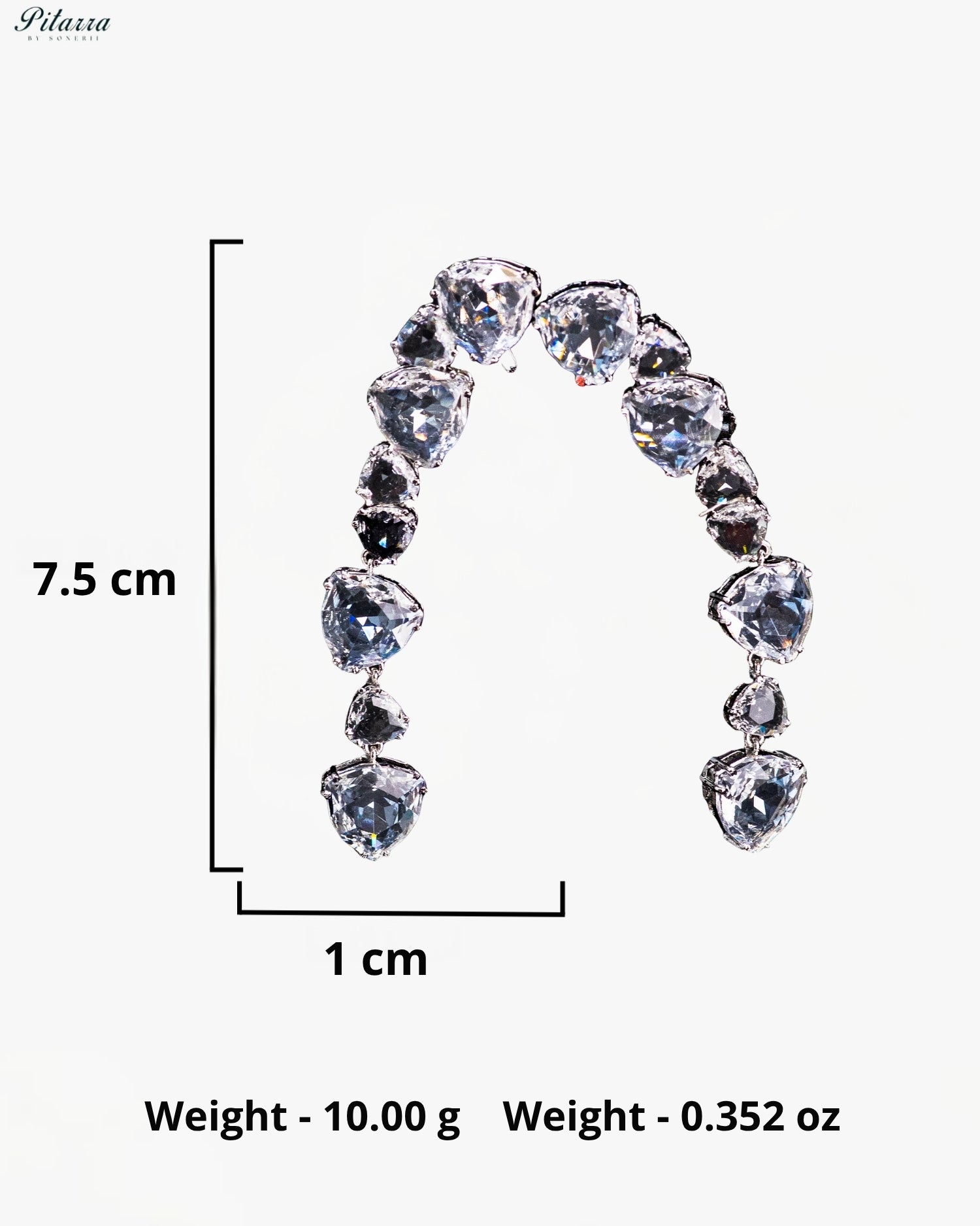 Clear Crystal Cascading Drop Earrings