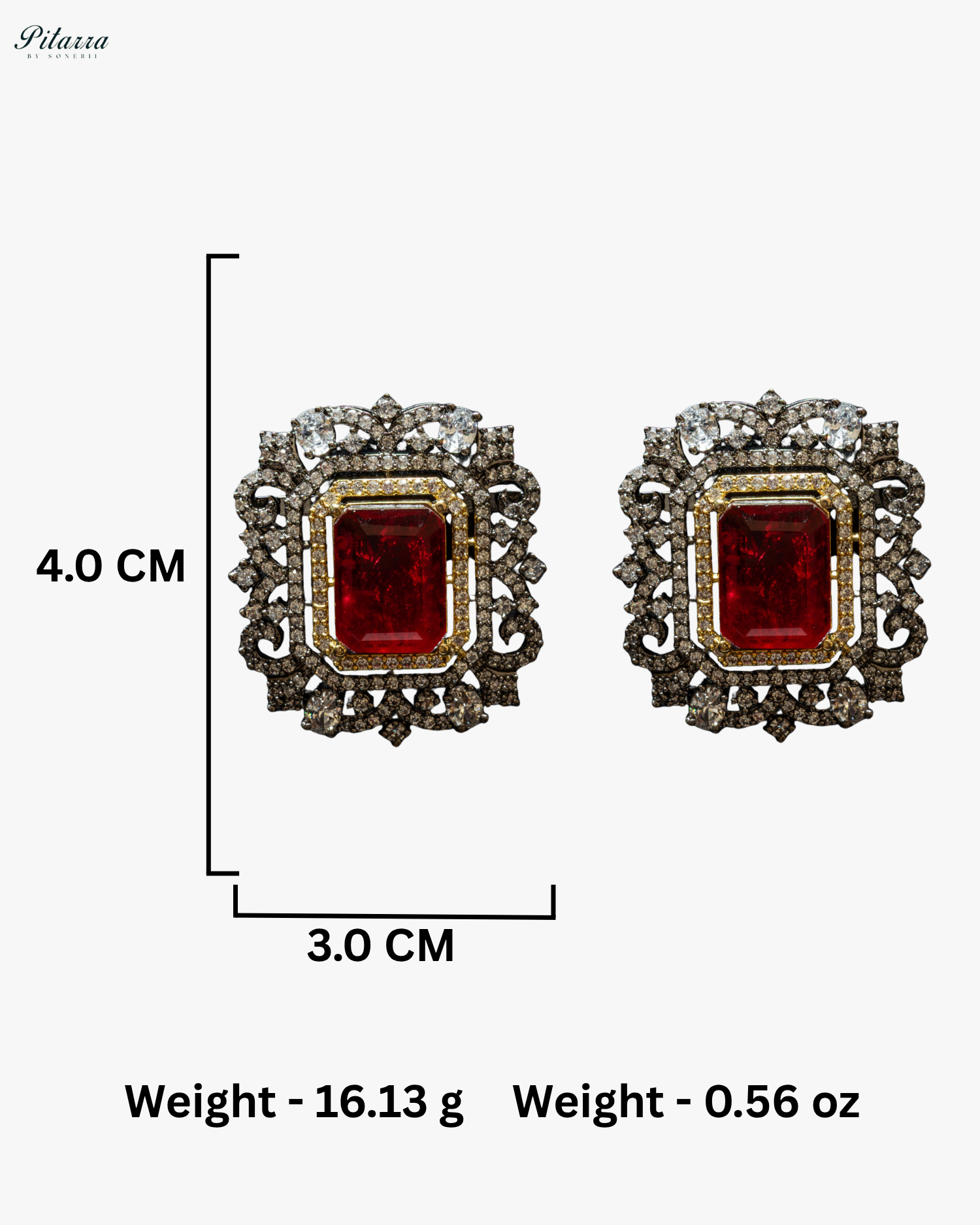 Red Stone Doublet Pearl Choker Set
