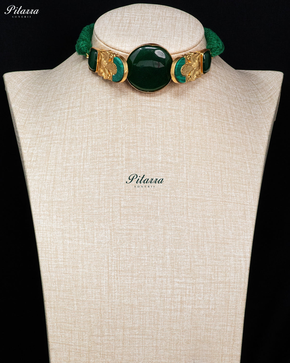 Dark Green Enamel Kundan Choker Set