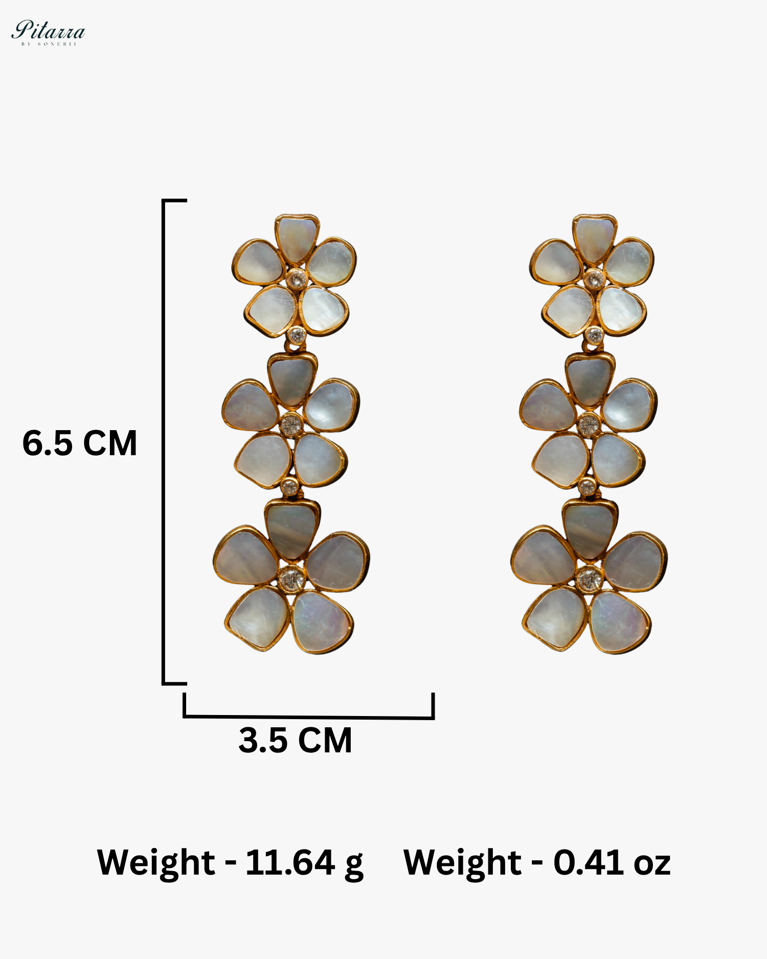 Clover Shape Statement Drop Earrings