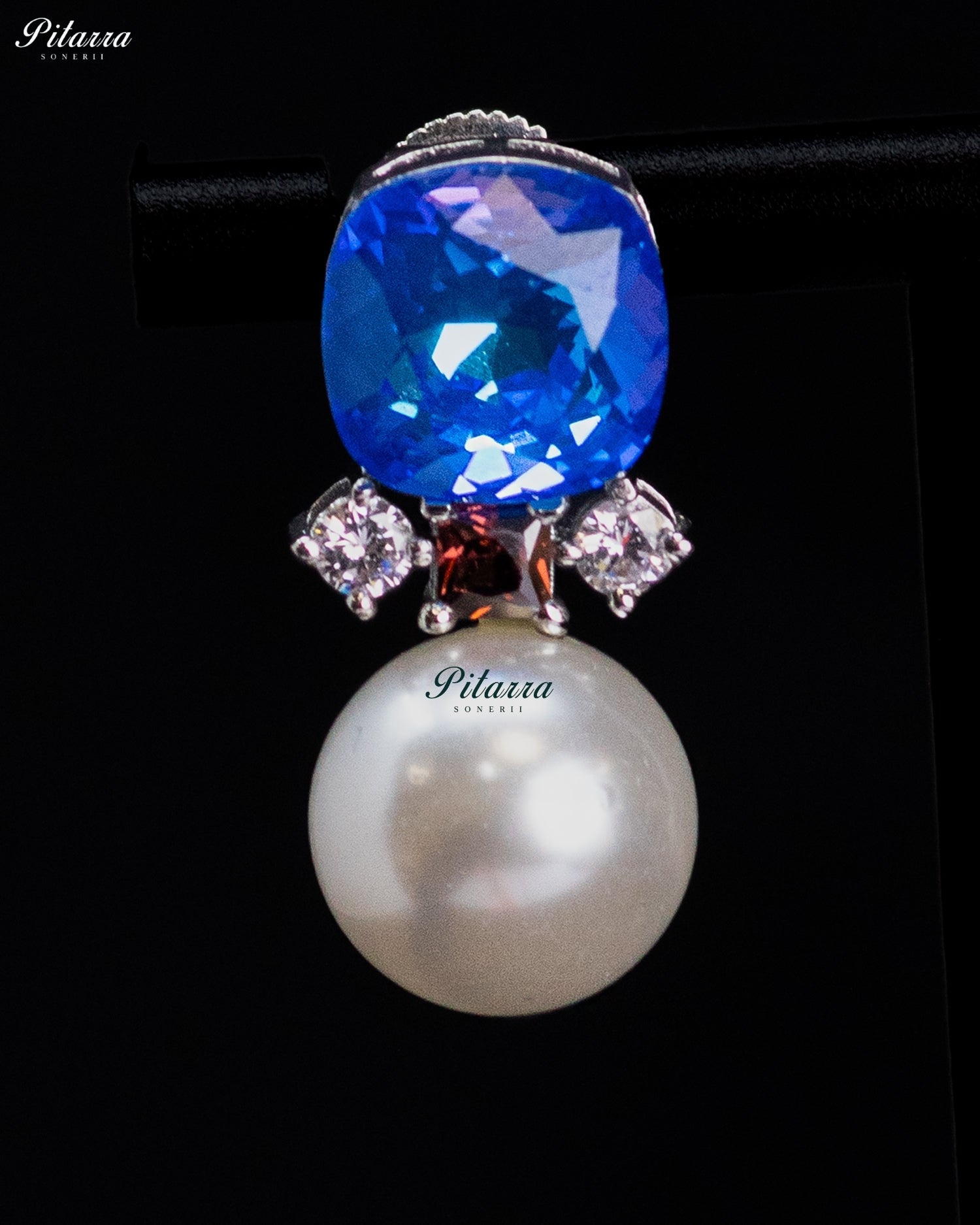 Azure Pearl Radiance Crystal Earrings